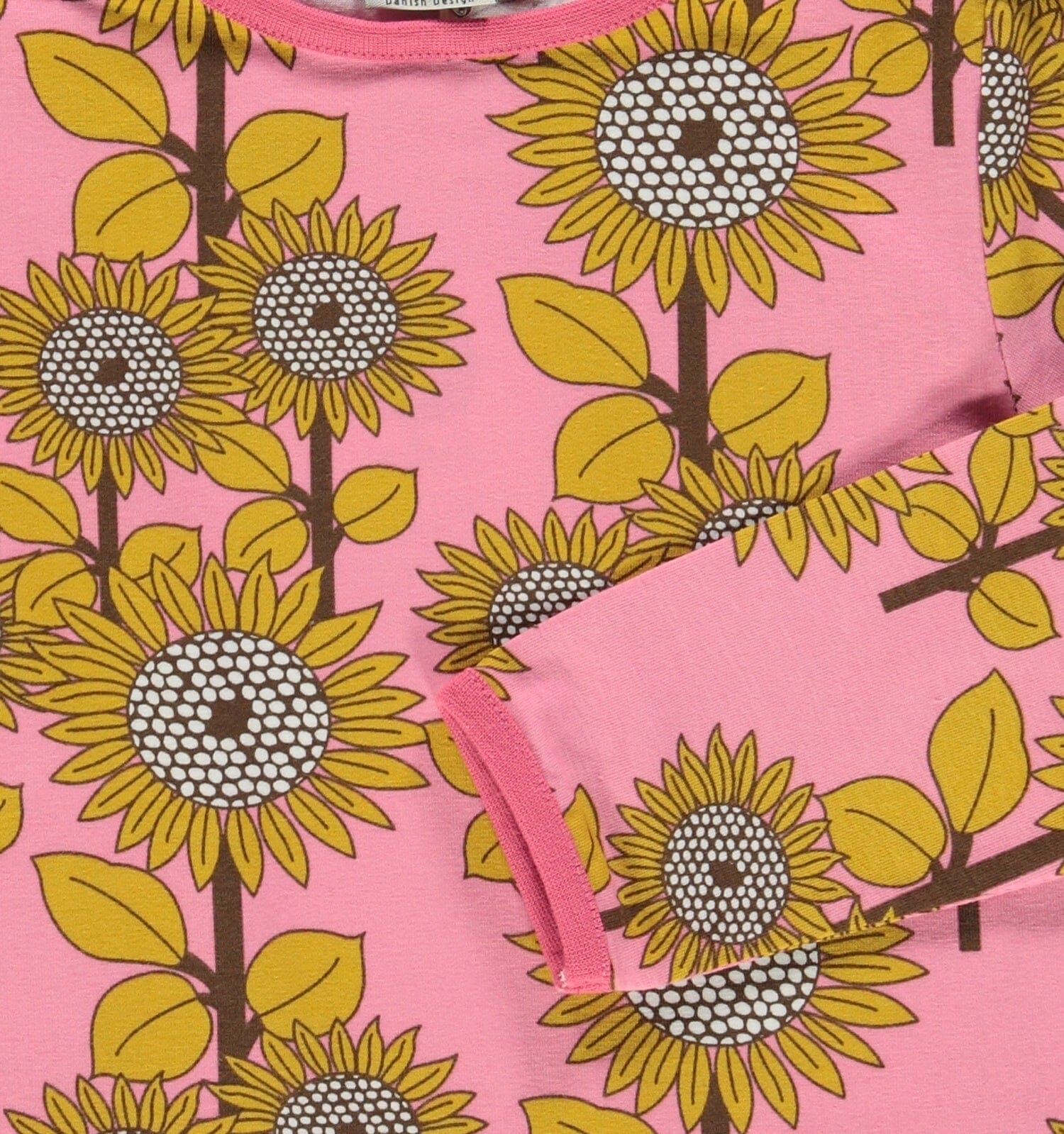 SMAFOLK Langarmshirt mit allover Sonnenblumen rosa Langarmshirt Smafolk