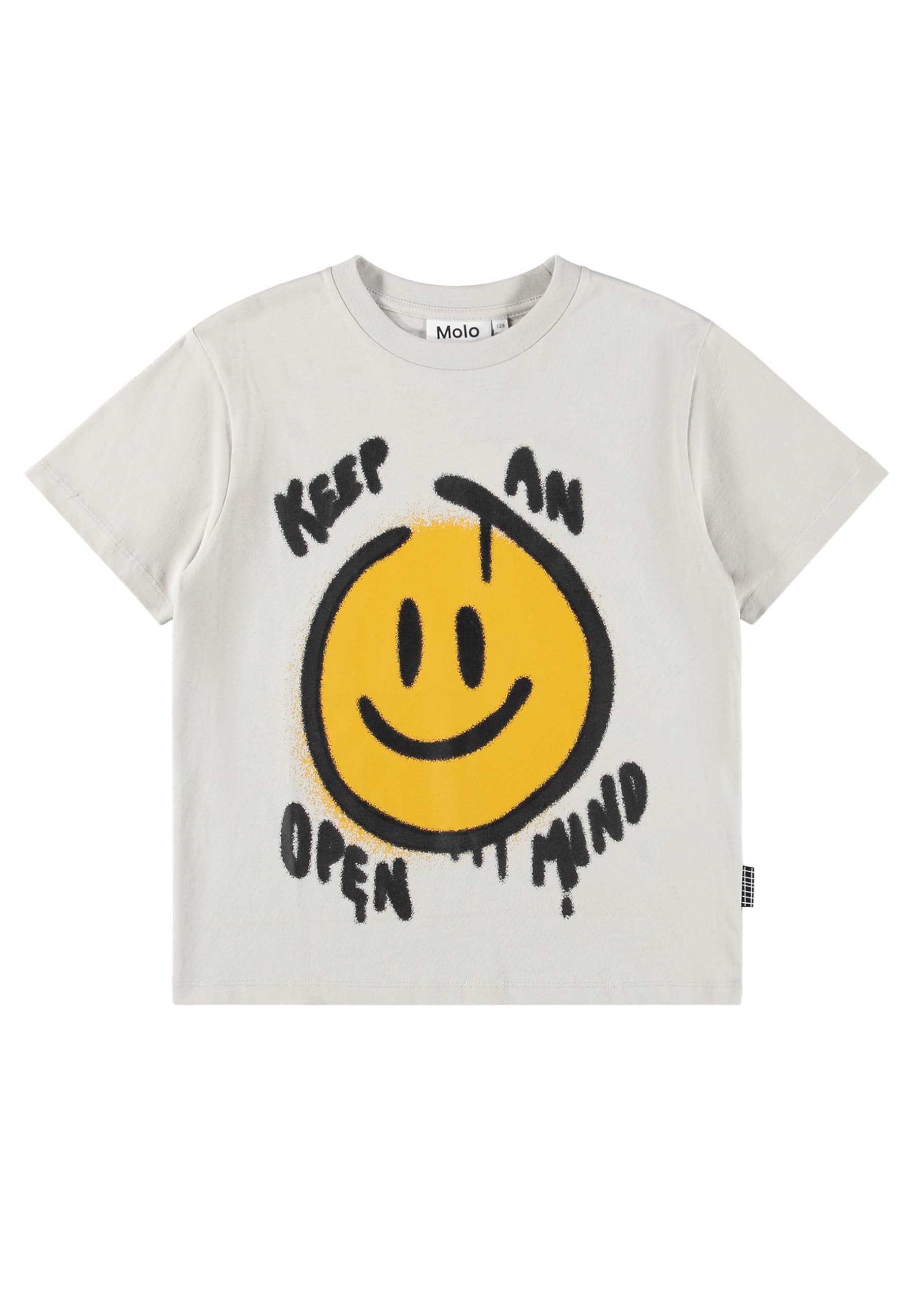 MOLO T-Shirt Riley hellgrau mit coolem Smiley-Print