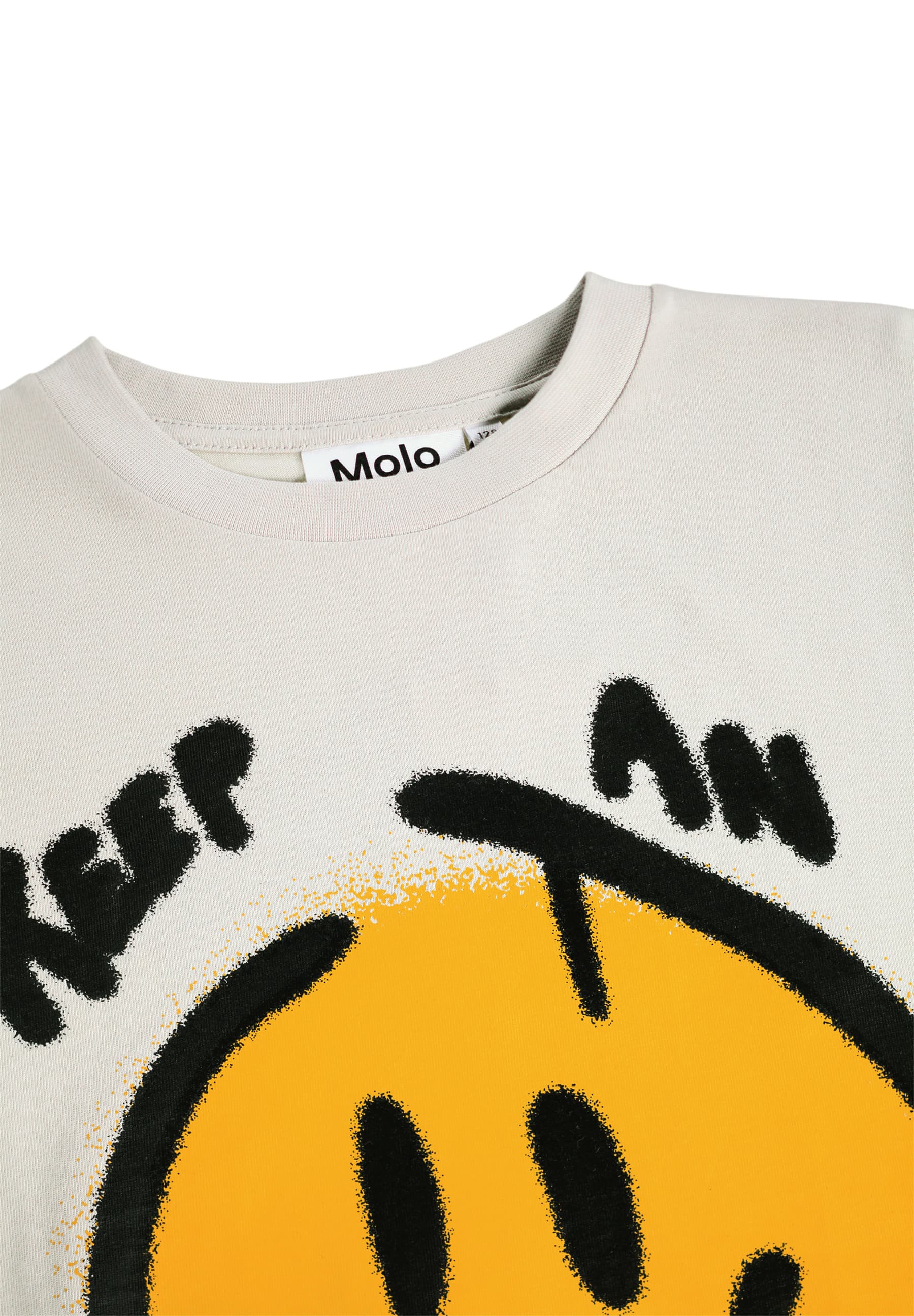 MOLO T-Shirt Riley hellgrau mit coolem Smiley-Print