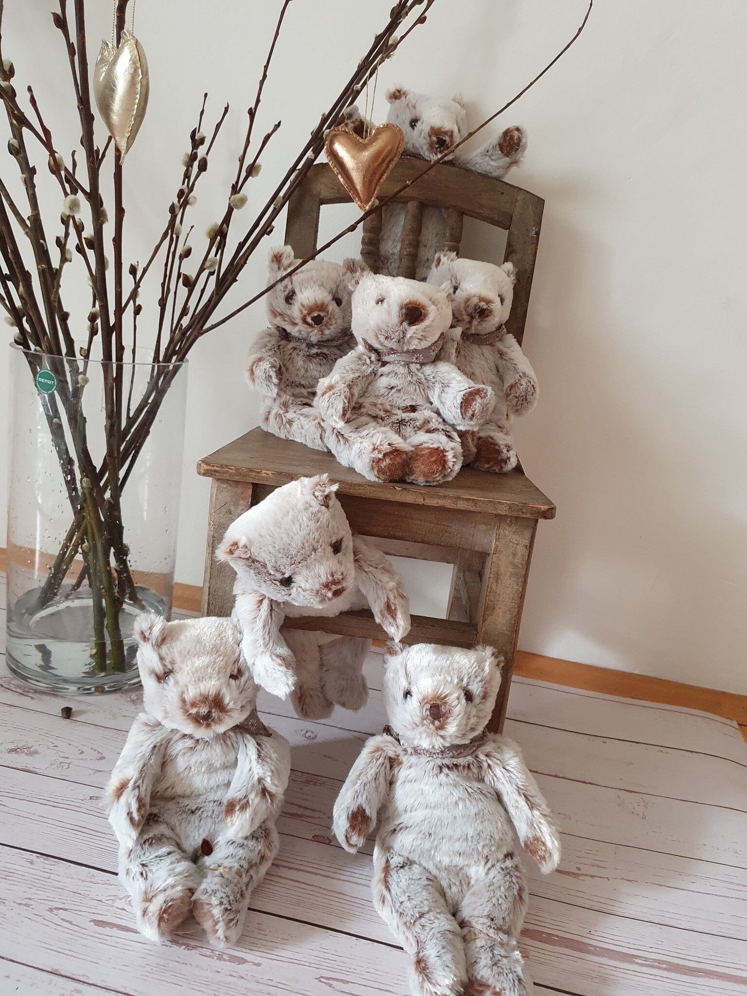 Maileg kleiner flauschiger Eisbär weiß braun 24cm Kuscheltiere Maileg