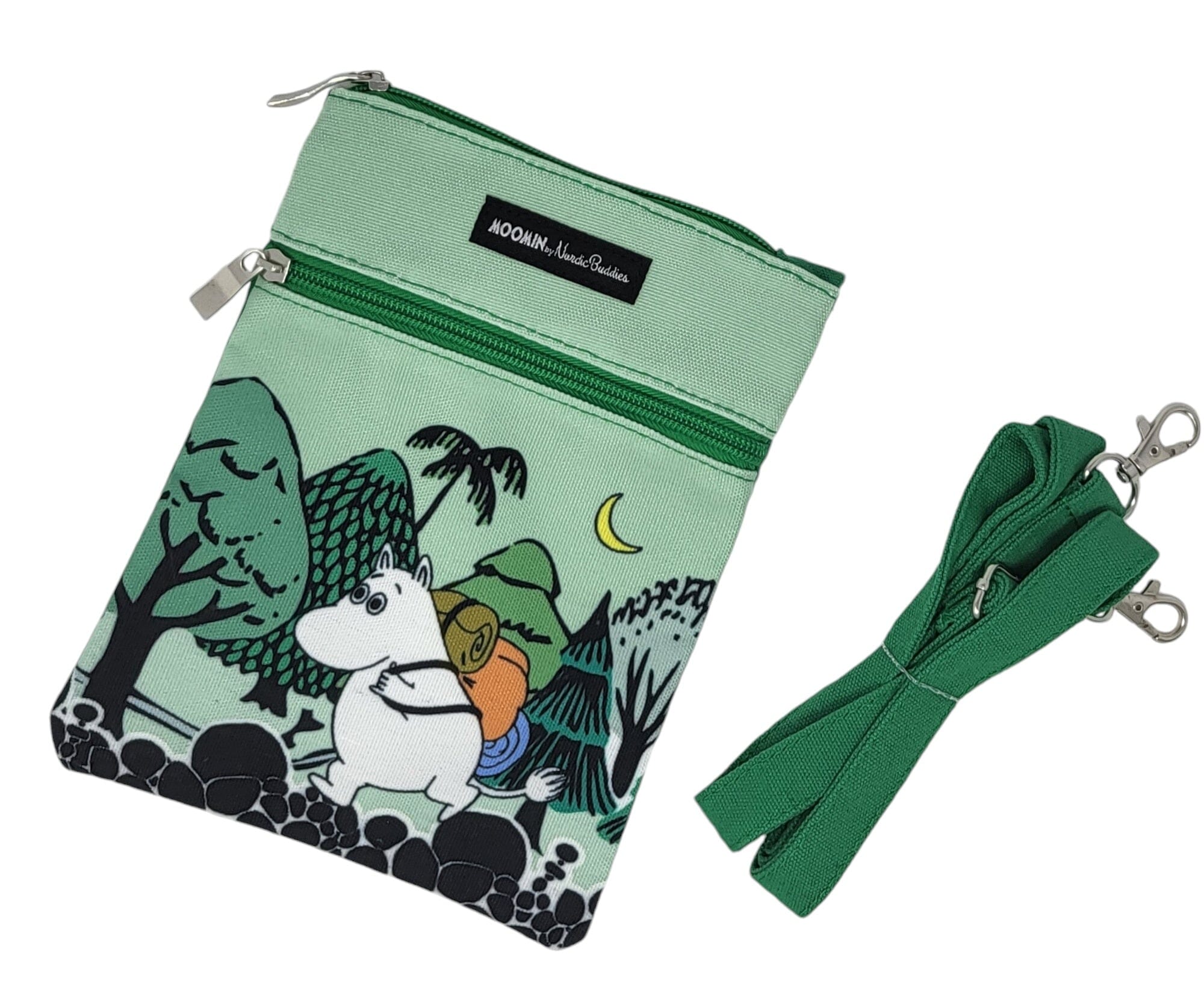 Nordicbuddies Mumin Brustbeutel / Passporttasche grün Tasche Nordic Buddies