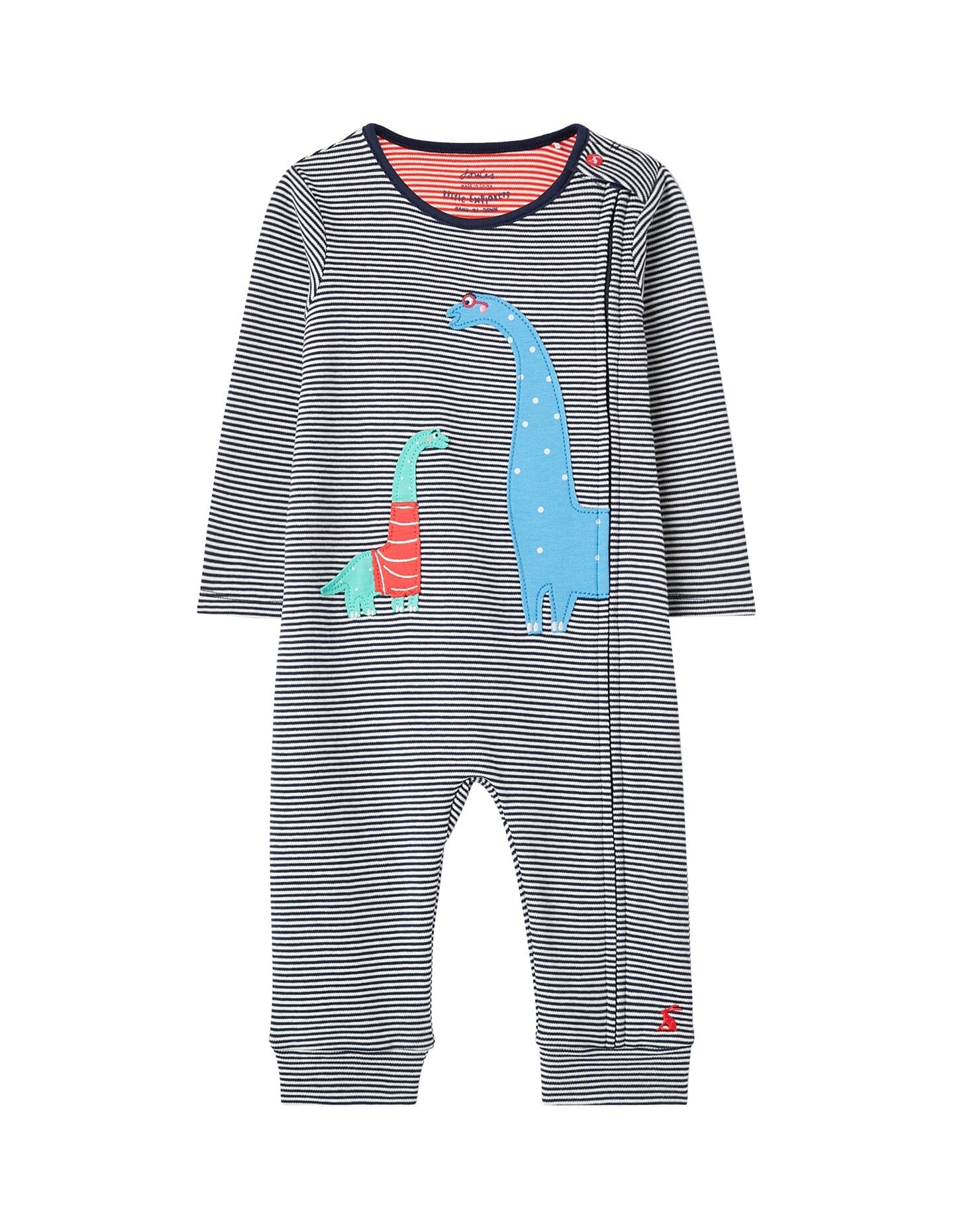 TOM JOULE Baby Jungen gestreifter Strampler mit Dinos Strampler TOM JOULE