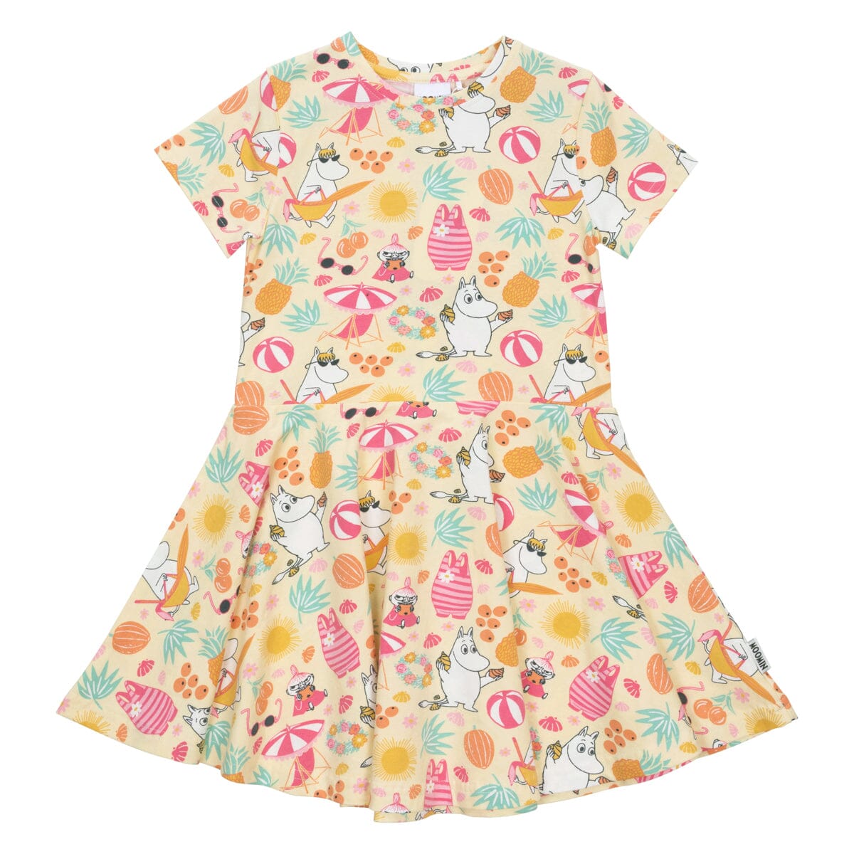 Martinex Moomin Sommerkleid Gelb mit Moomins & Tellerrock ©Moomin Characters Kleider Moomin by Martinex