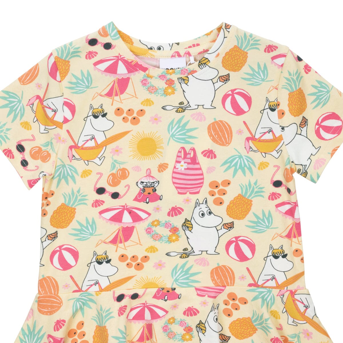 Martinex Moomin Sommerkleid Gelb mit Moomins & Tellerrock ©Moomin Characters Kleider Moomin by Martinex