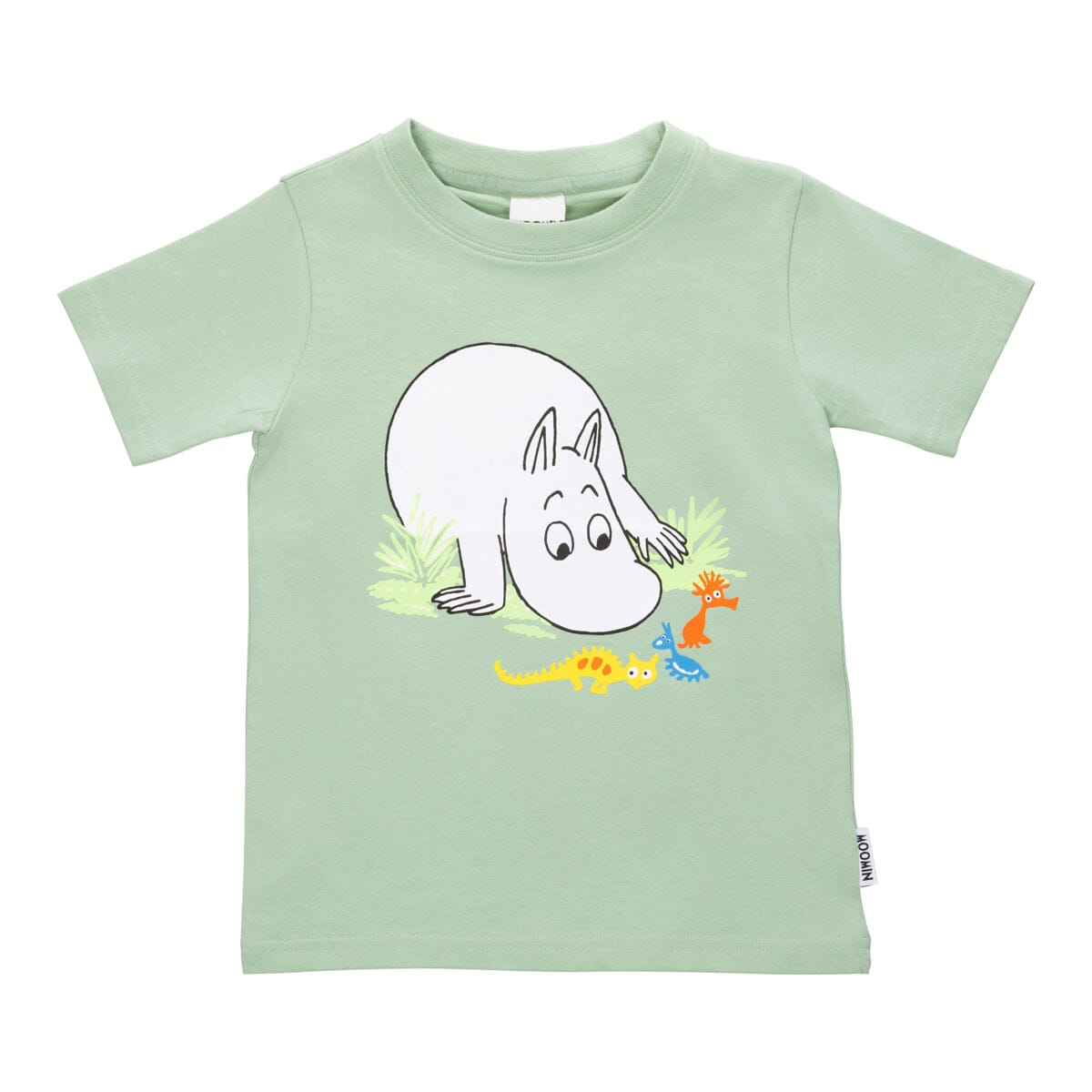 Martinex T-Shirt Moomintroll entdeckt Käfer – Hellgrün – ©Moomin Characters T-Shirt Moomin by Martinex
