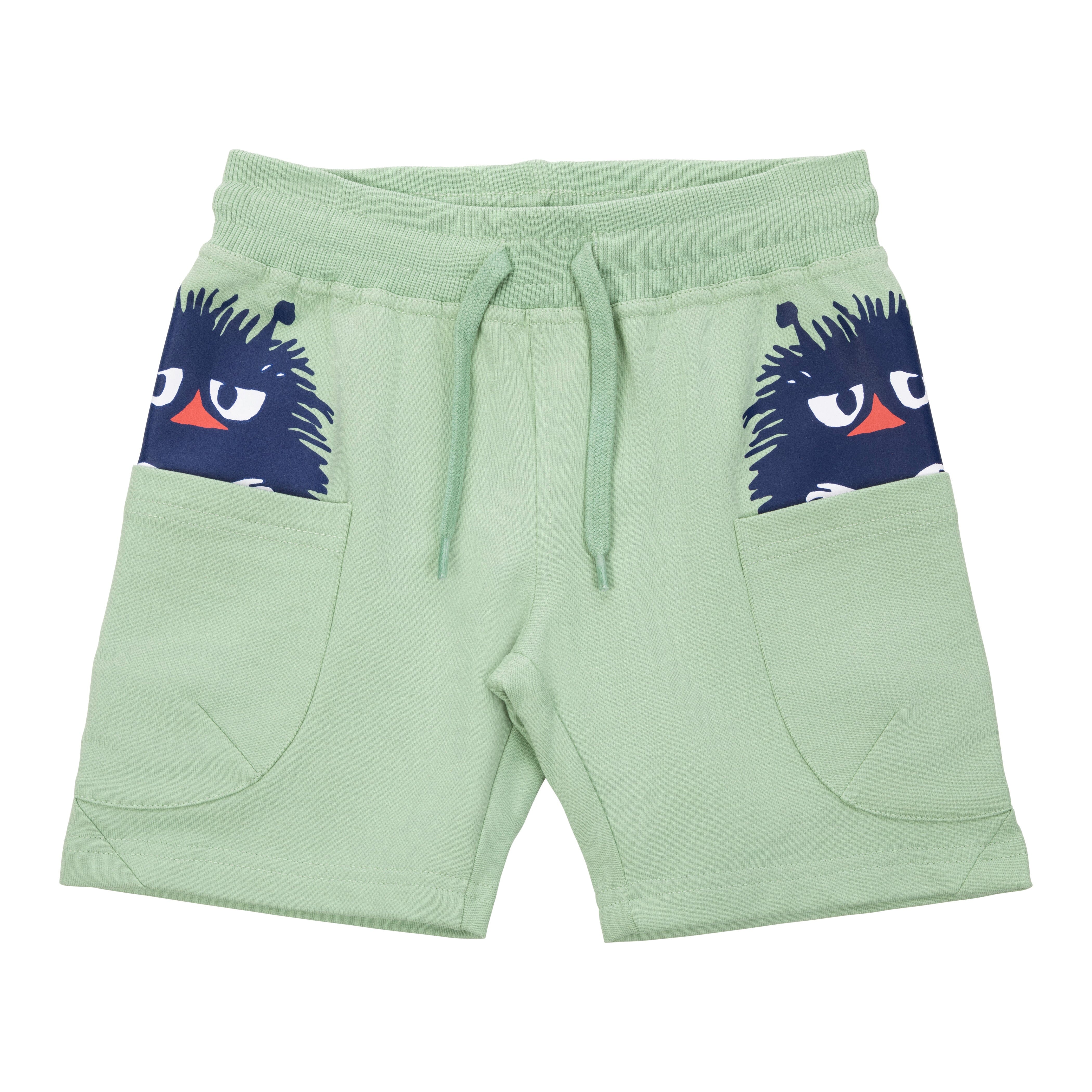 MARTINEX Moomin Shorts „Stinky Pocket“ – Light Green mit Print ©Moomin Characters Shorts Moomin by Martinex