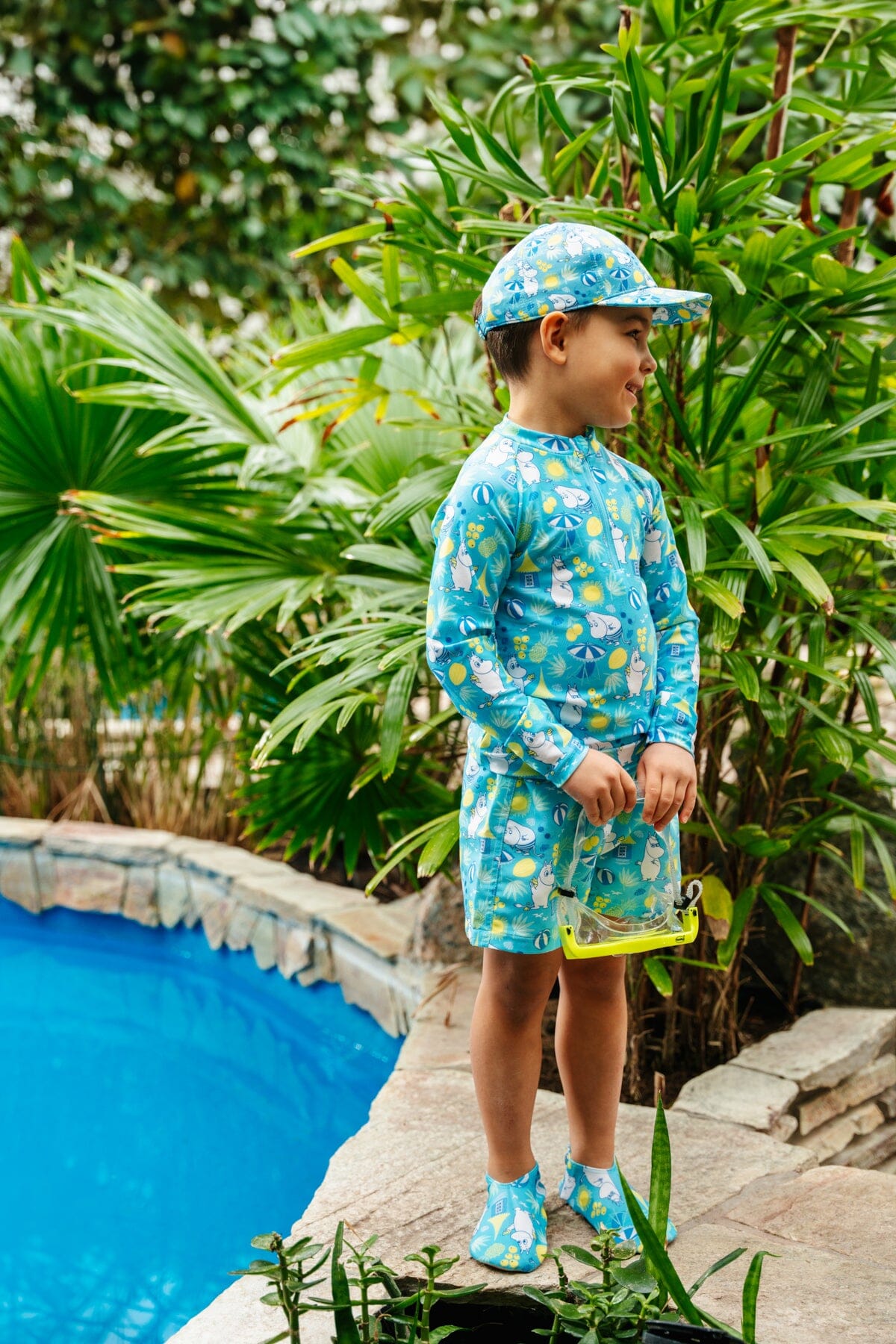 Martinex Moomin Kinder Badeshorts türkis mit Sommer-Print ©Moomin Characters Badehose Moomin by Martinex