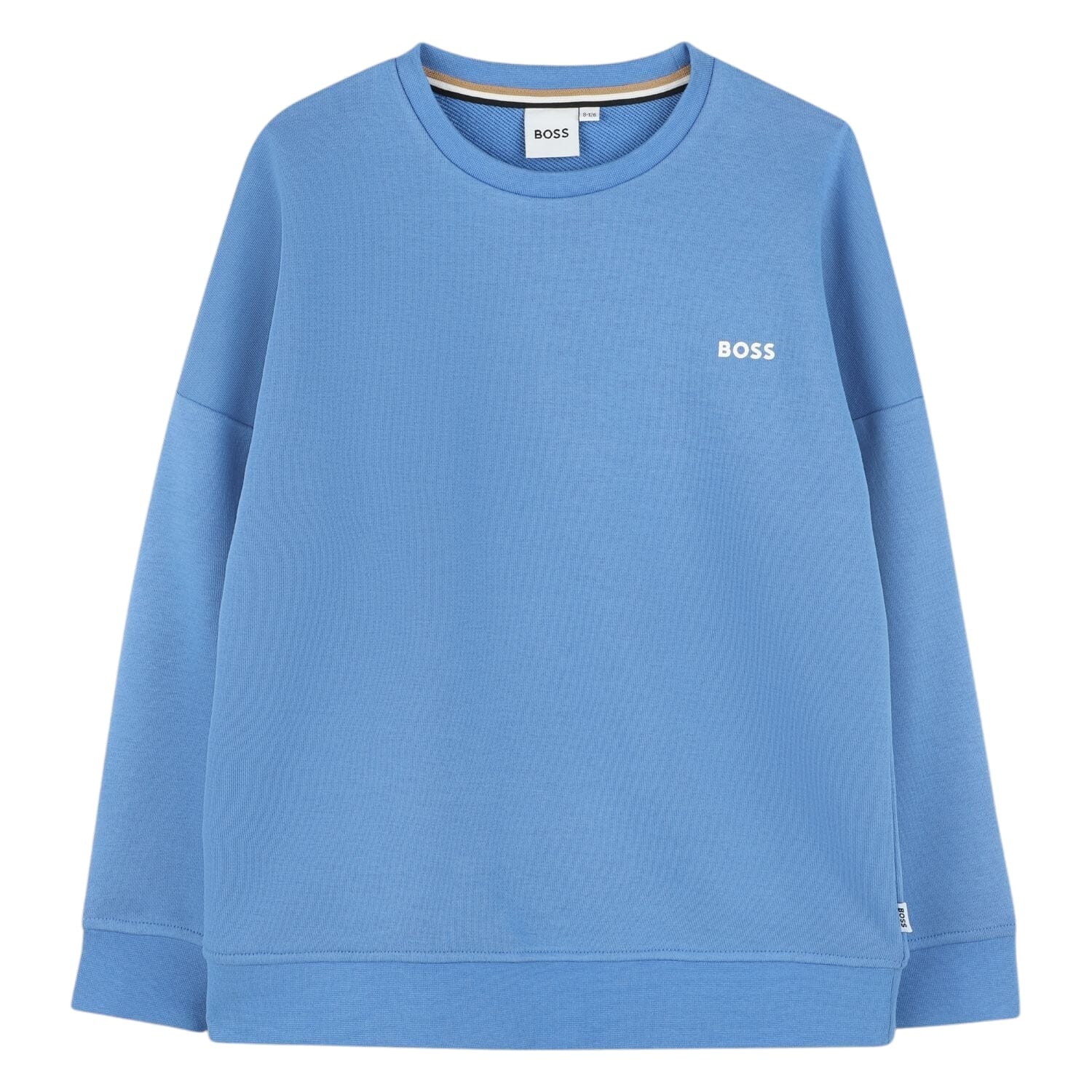 BOSS Sweatshirt für Kids & Teens Rundhals Blau Sweatshirt Boss