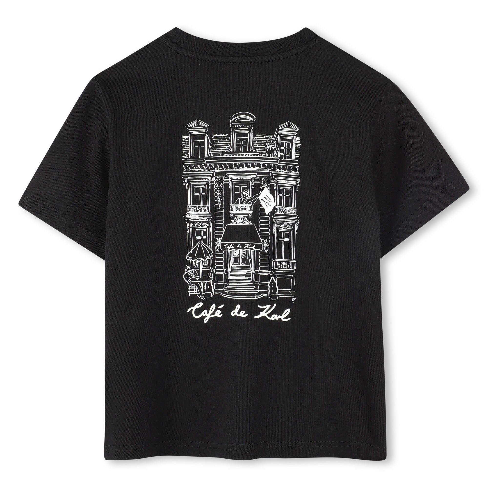 KARL LAGERFELD KIDS T-Shirt „Café de Karl“ – Mini Me Shirt in Schwarz für stylische Jungs T-Shirt Karl Lagerfeld