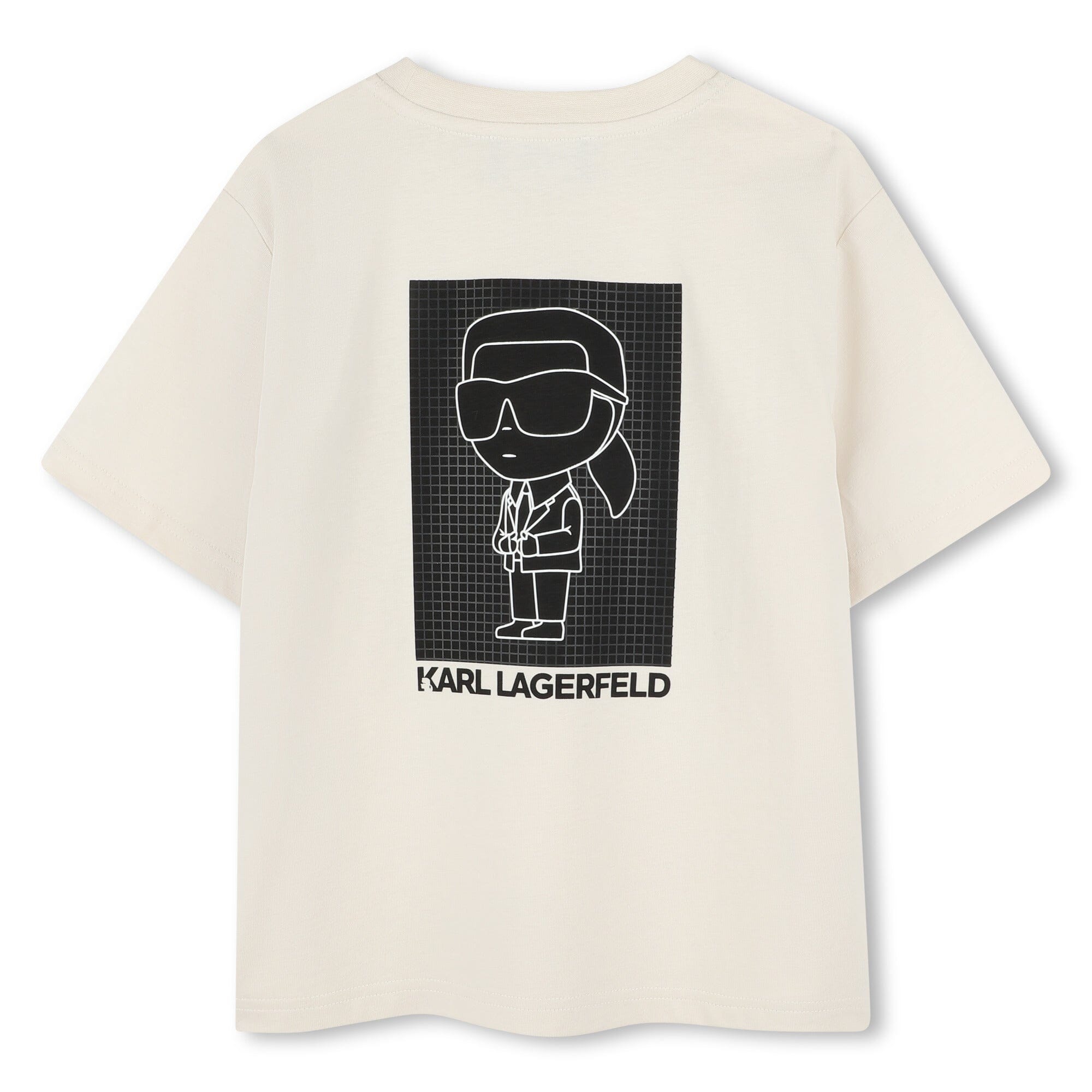 Karl Lagerfeld Kids T-Shirt offwhite mit ikonischem Rückenprint T-Shirt Karl Lagerfeld