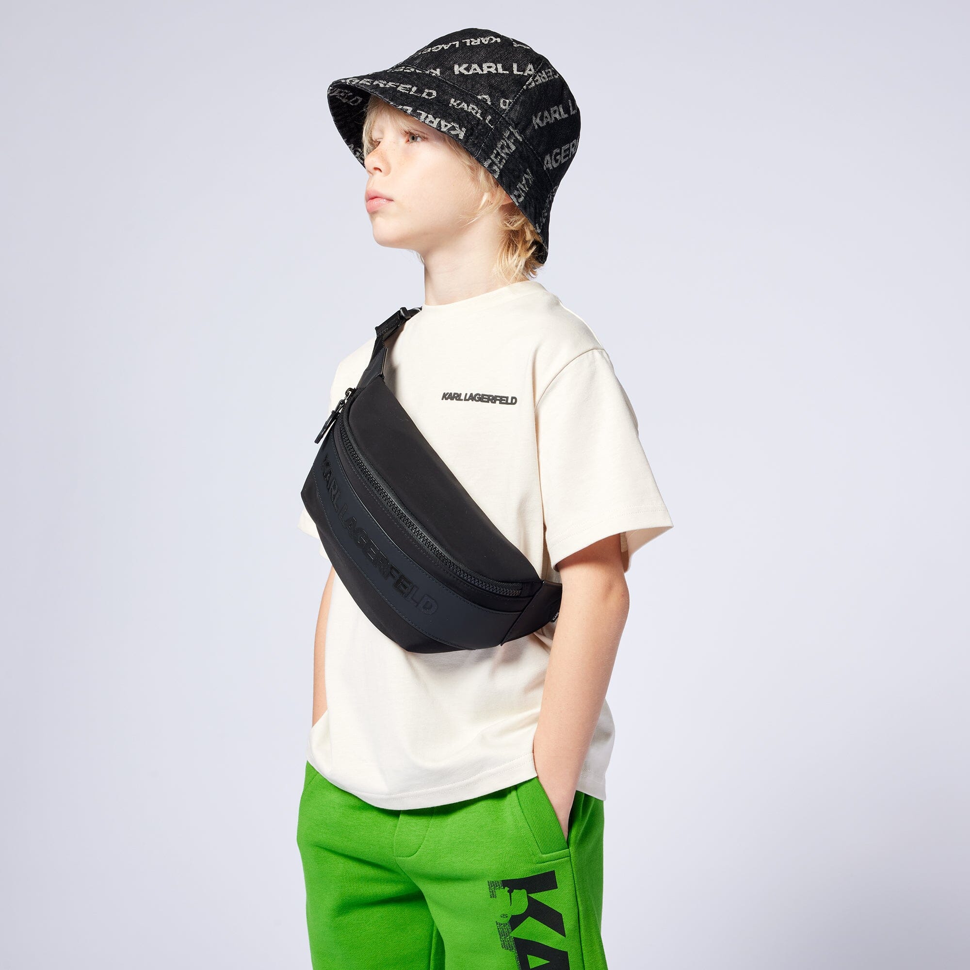 Karl Lagerfeld Kids T-Shirt offwhite mit ikonischem Rückenprint T-Shirt Karl Lagerfeld