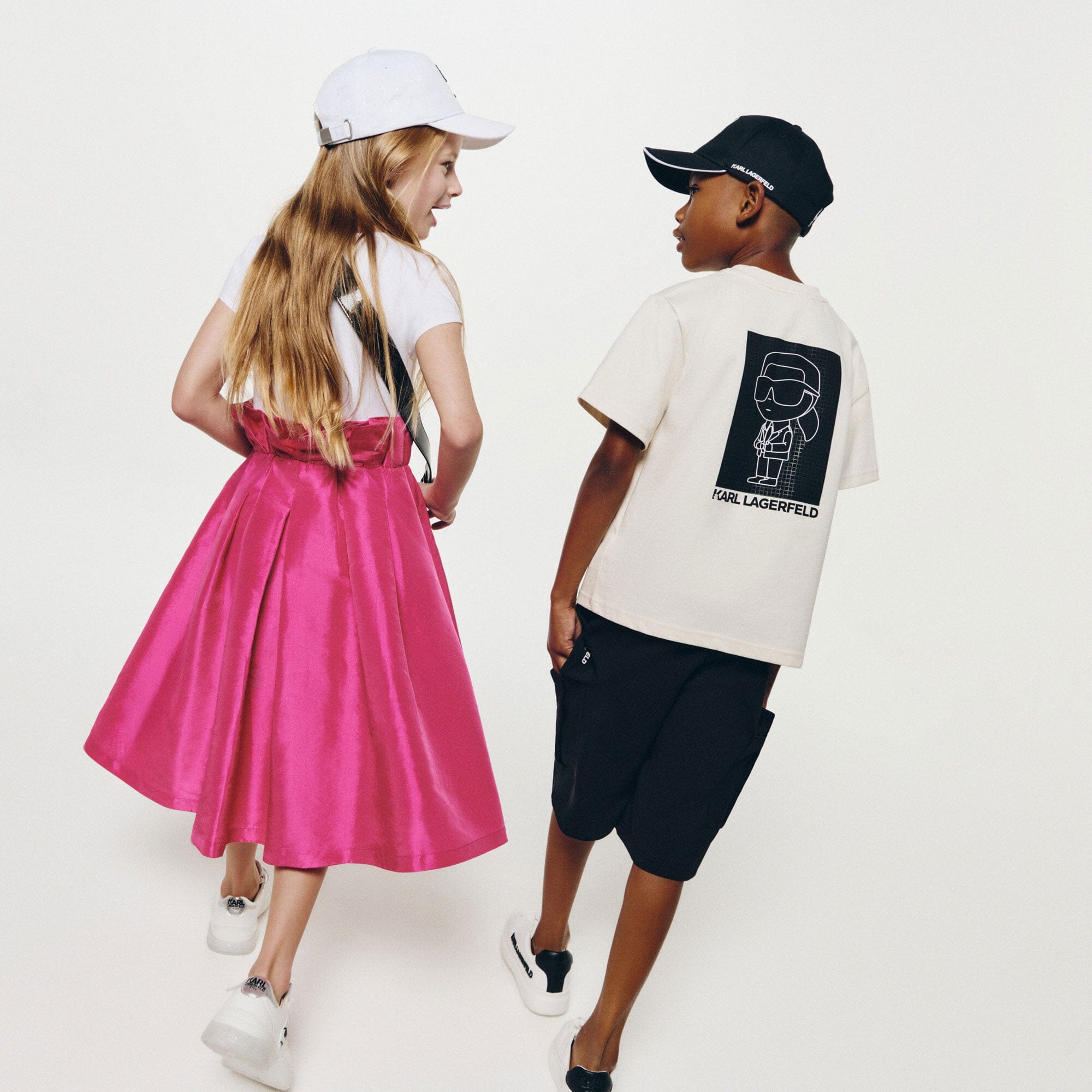 Karl Lagerfeld Kids T-Shirt offwhite mit ikonischem Rückenprint T-Shirt Karl Lagerfeld