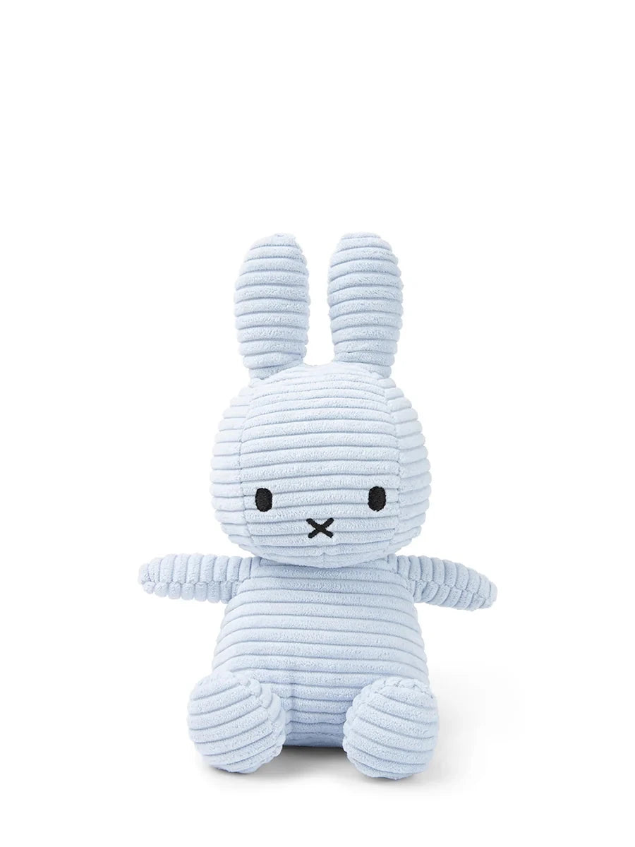 Miffy aus Cord sitzend Farbe hellblau ice blue 23 cm Kuscheltiere Bon Ton Toys