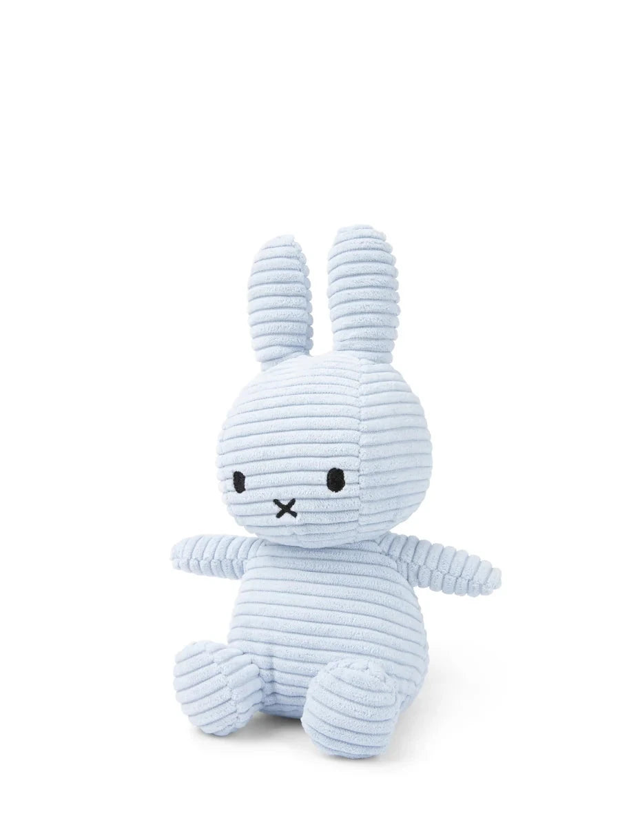 Miffy aus Cord sitzend Farbe hellblau ice blue 23 cm Kuscheltiere Bon Ton Toys