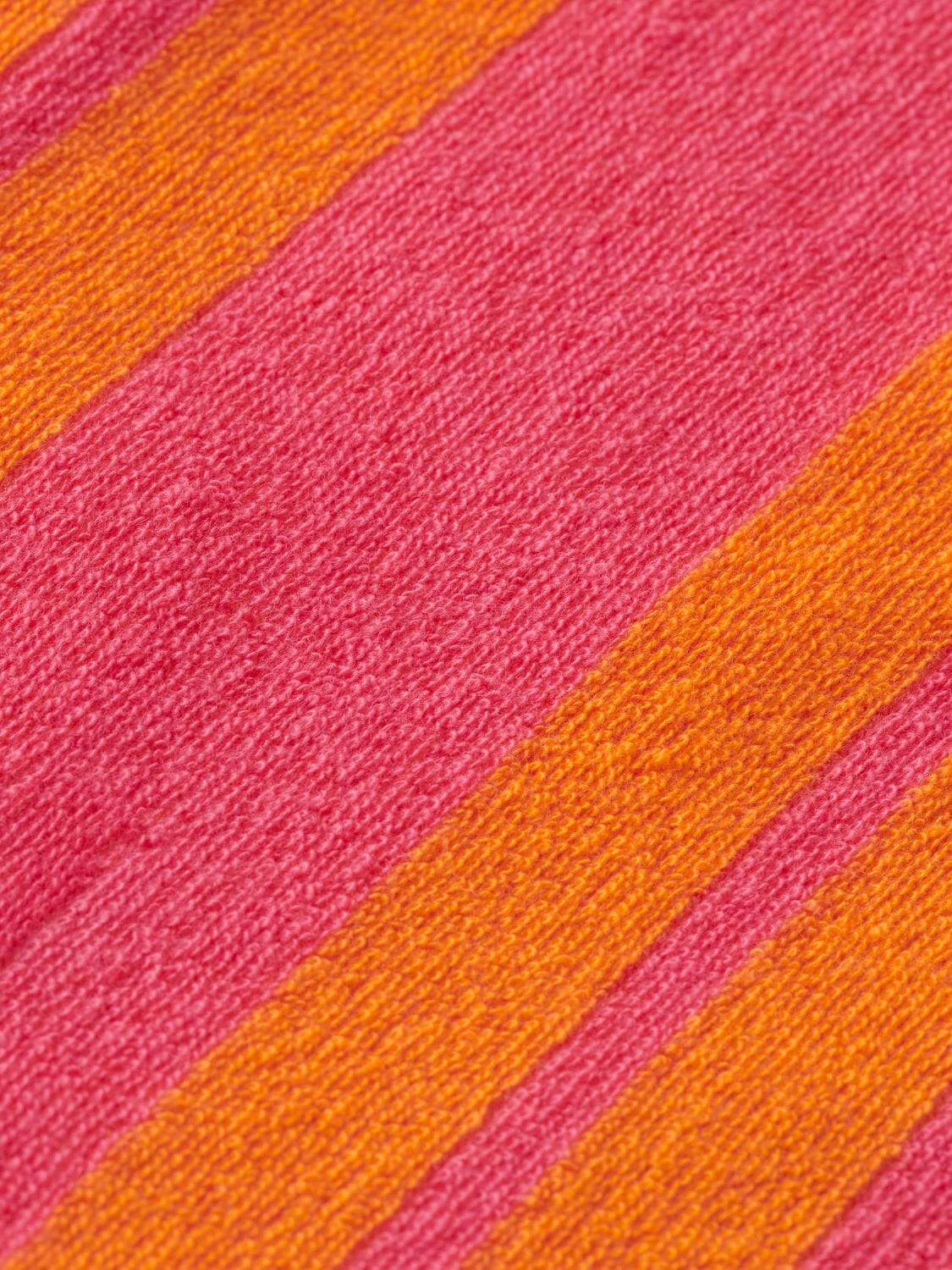 Scotch & Soda Mädchen Kurzarmhemd – Frottee mit Streifen – Electric Pink & Orange Bluse Scotch & Soda