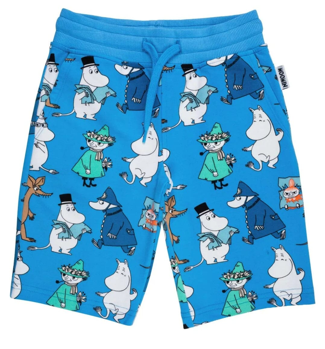 MARTINEX Moomin Shorts "Boy Gang" – Kinder-Shorts Blau mit Allover-Print ©Moomin Characters Shorts Moomin by Martinex