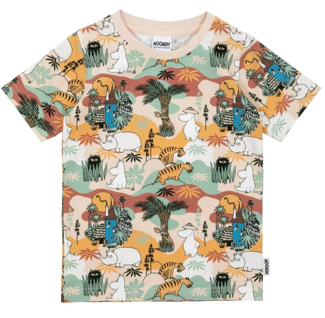 MARTINEX Moomin T-Shirt "Savanna Adventure" – Beige mit Tier-Print ©Moomin Characters T-Shirt Moomin by Martinex