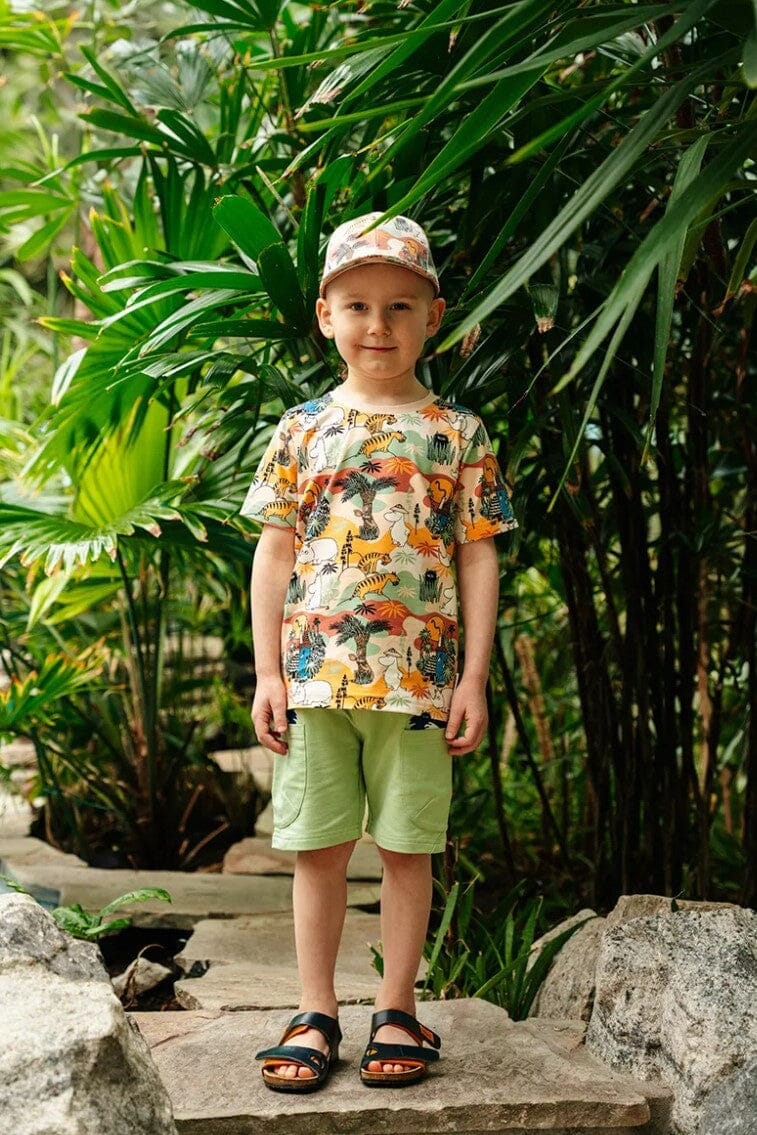 MARTINEX Moomin T-Shirt "Savanna Adventure" – Beige mit Tier-Print ©Moomin Characters T-Shirt Moomin by Martinex