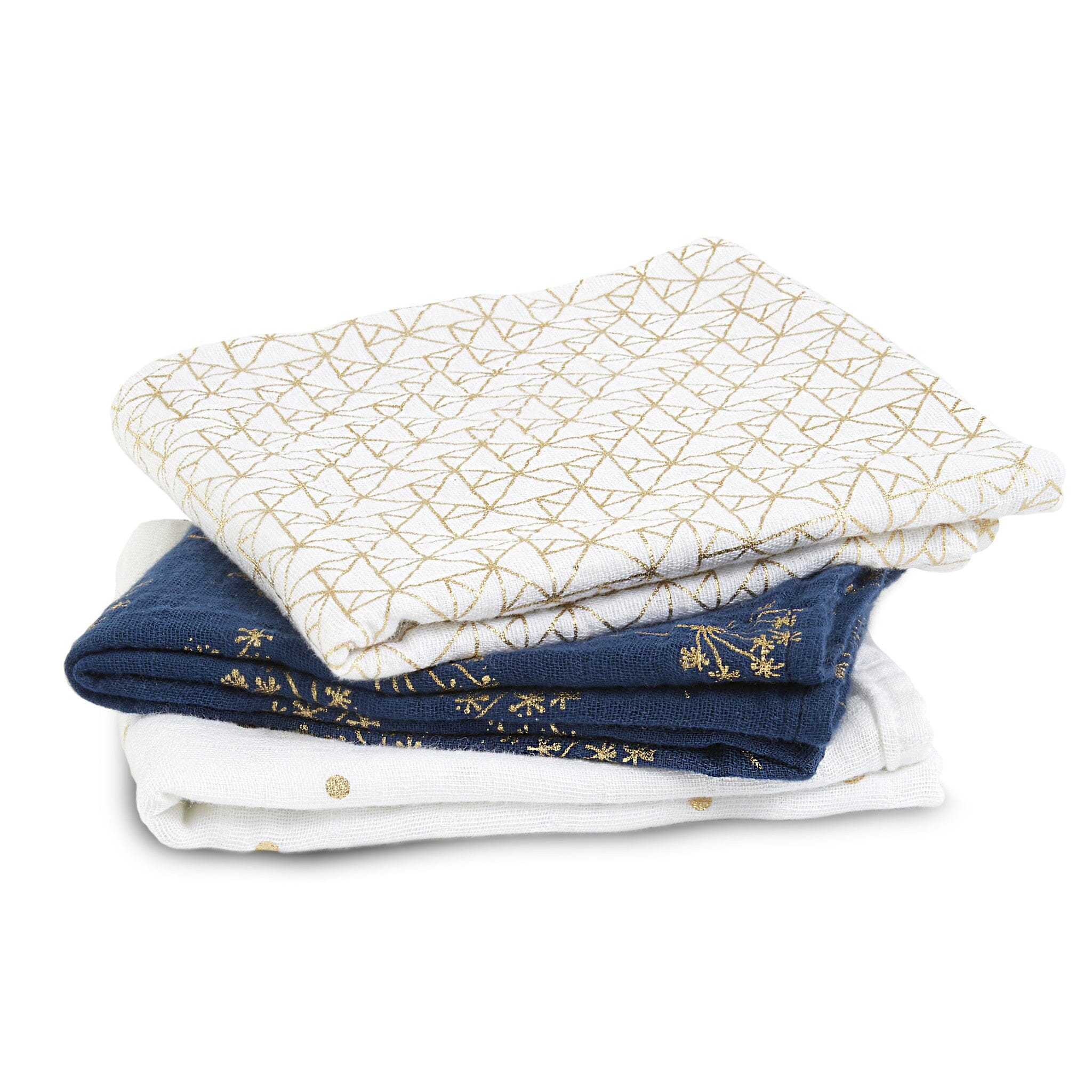 aden + anais 3 pack metallic gold deco musslin squares Schmusetücher aden + anais