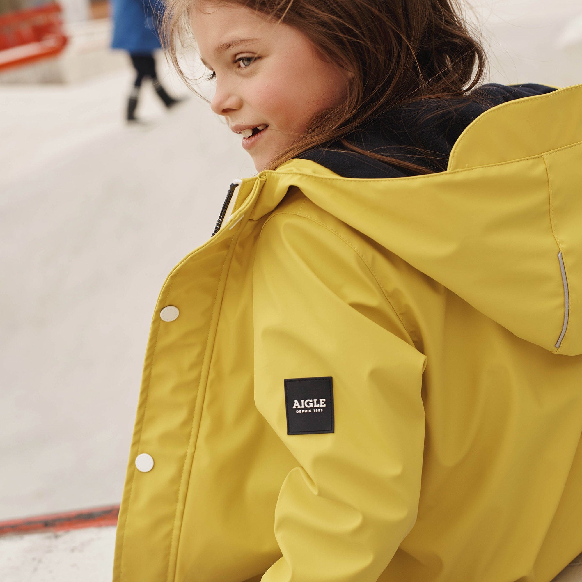 AIGLE Regenjacke / Regenmantel gelb Jacke AIGLE