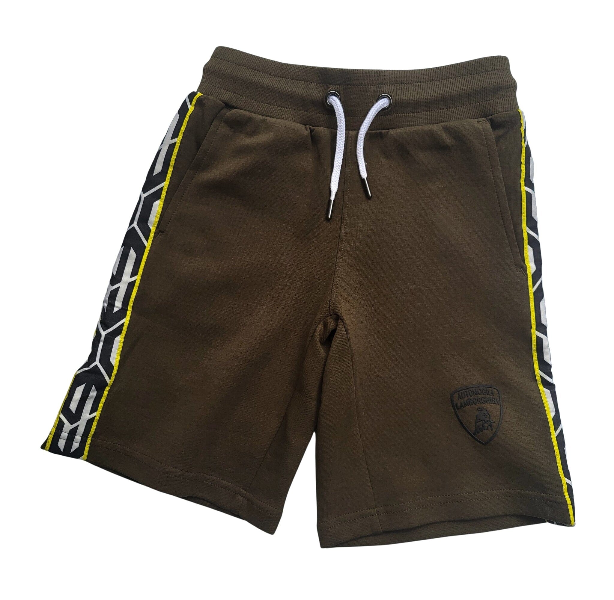 Automobili Lamborghini Kids Shorts Logo Khaki Shorts AUTOMOBILI LAMBORGHINI KIDSWEAR