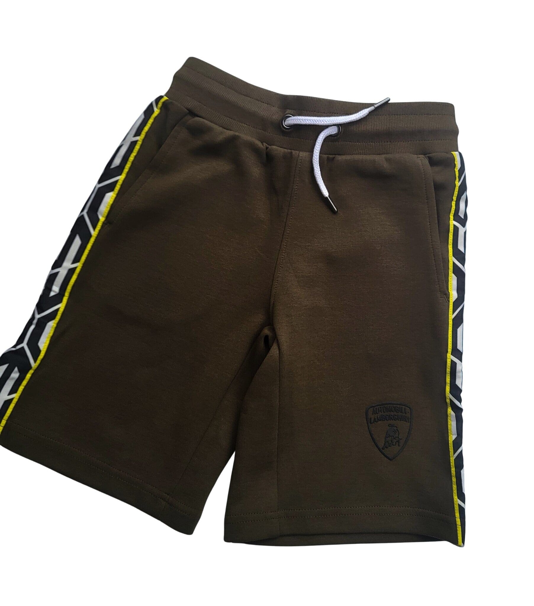 Automobili Lamborghini Kids Shorts Logo Khaki Shorts AUTOMOBILI LAMBORGHINI KIDSWEAR