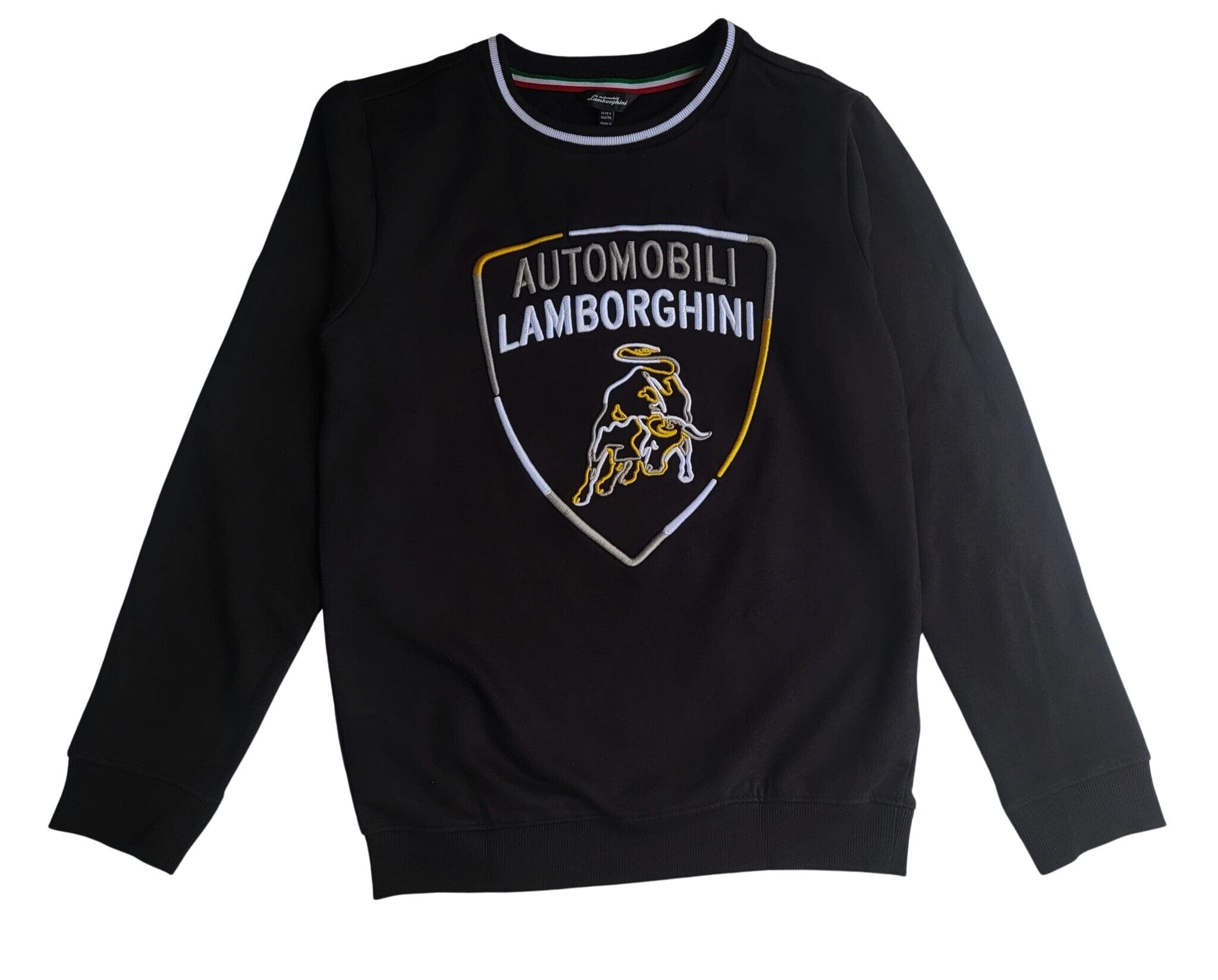 Automobili Lamborghini Kidswear Sweatshirt schwarz Shield-Logo Pegaso Sweatshirt AUTOMOBILI LAMBORGHINI KIDSWEAR