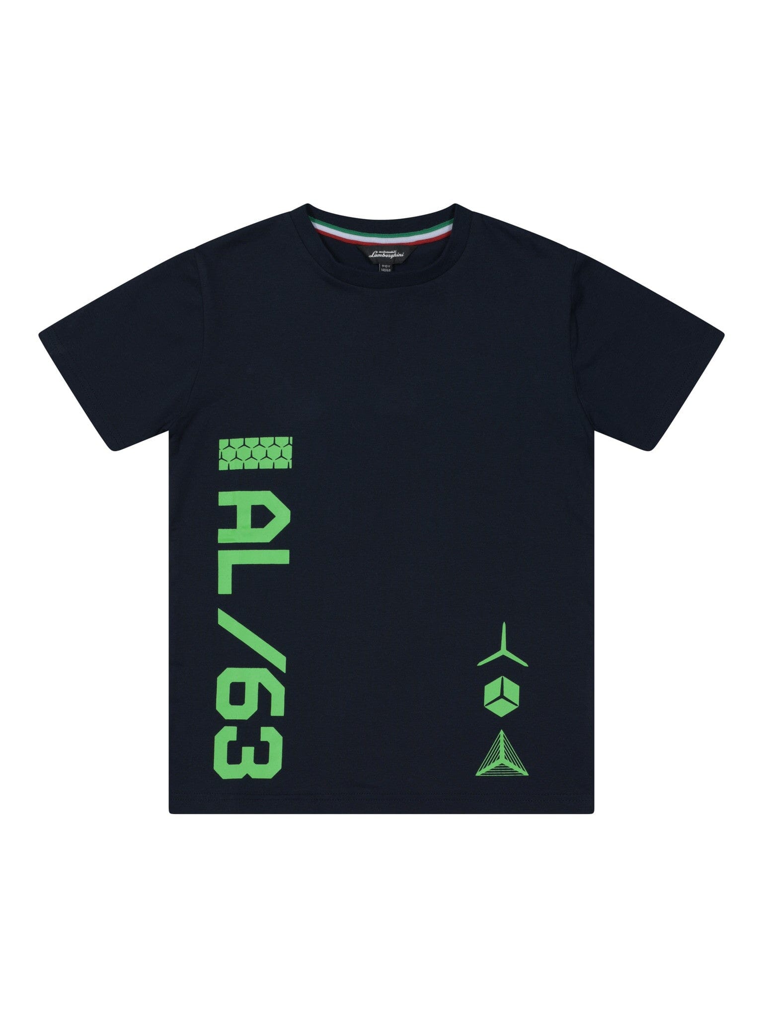 Automobili Lamborghini T-Shirt Logoprint in dunkel blau mit grafischen Elementen T-Shirt AUTOMOBILI LAMBORGHINI KIDSWEAR