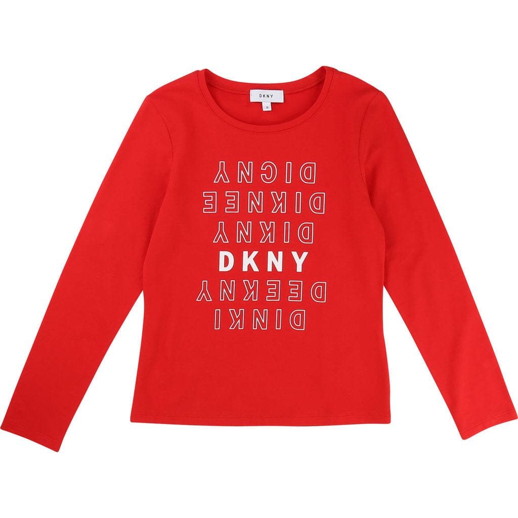 DKNY KIDS Langarmshirt Mini Me rot Langarmshirt DKNY