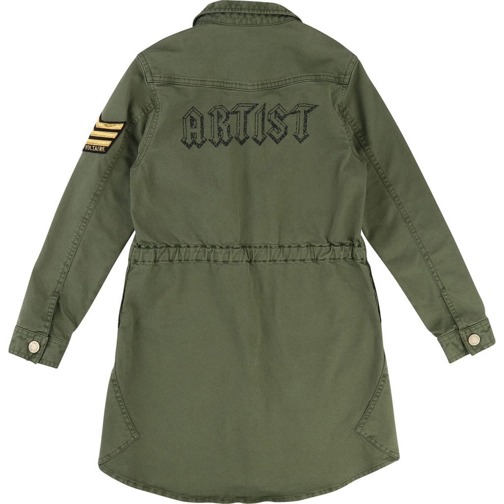 Zadig & Voltaire Hemdkleid khaki army Style Kleid Zadig & Voltaire