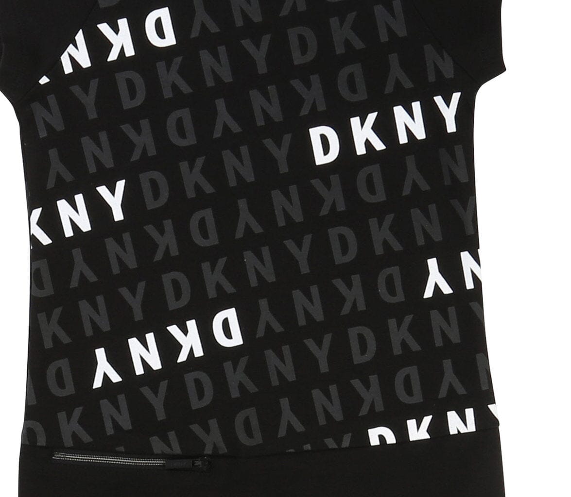 DKNY KIDS Kleid Logoprint schwarz Kleid DKNY