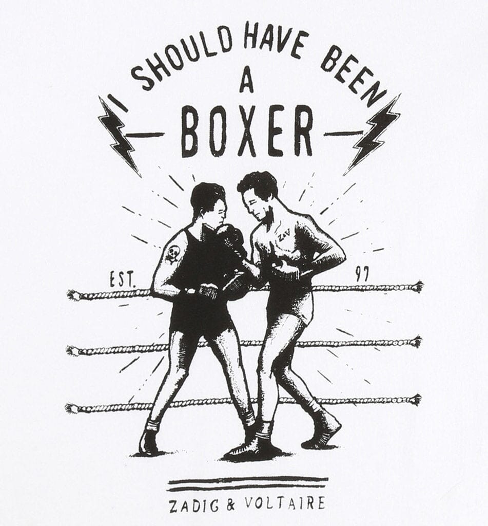 Zadig & Voltaire T-Shirt Boxer weiß T-Shirt Zadig & Voltaire