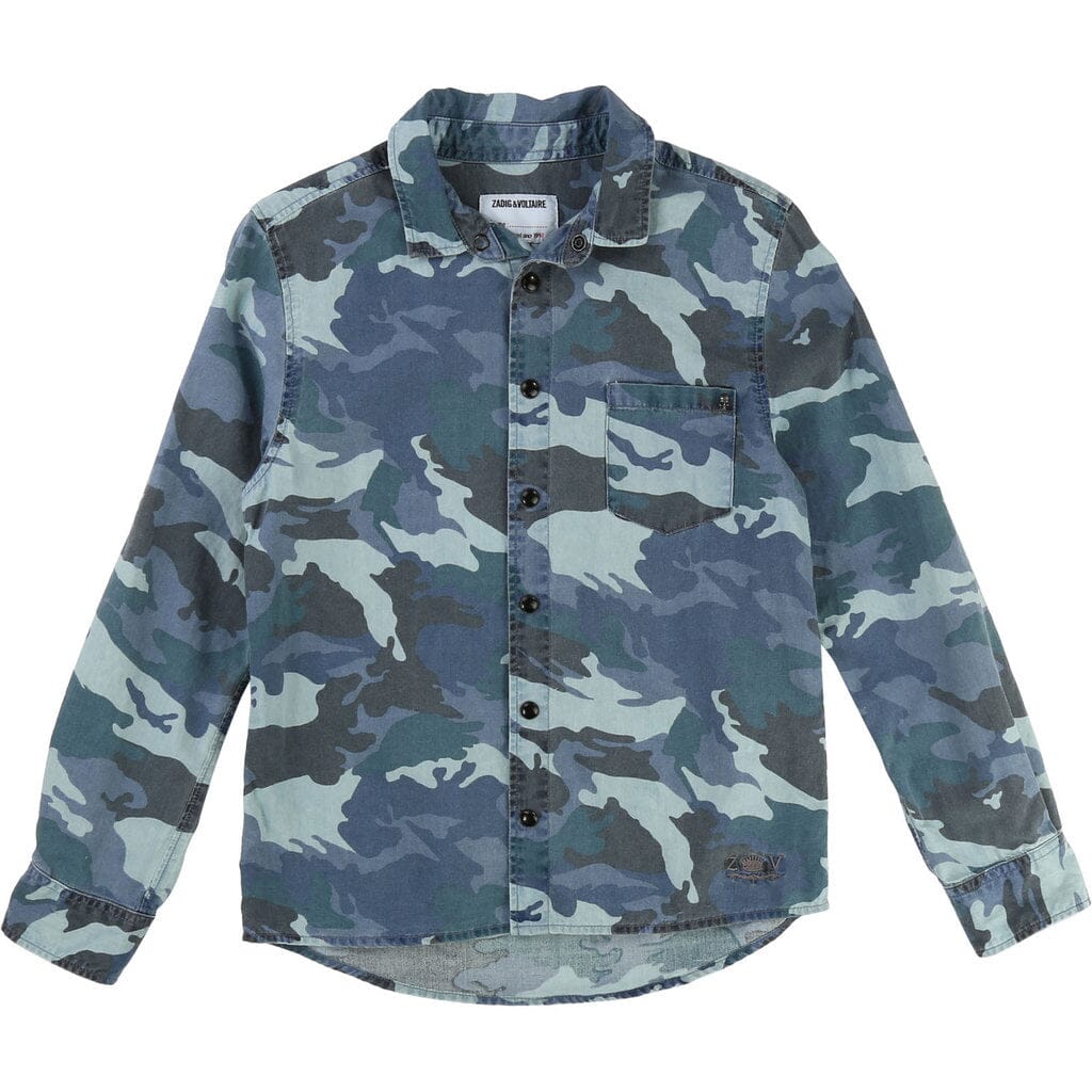 Zadig & Voltaire Hemd mit Camouflage blau Hemd Zadig & Voltaire