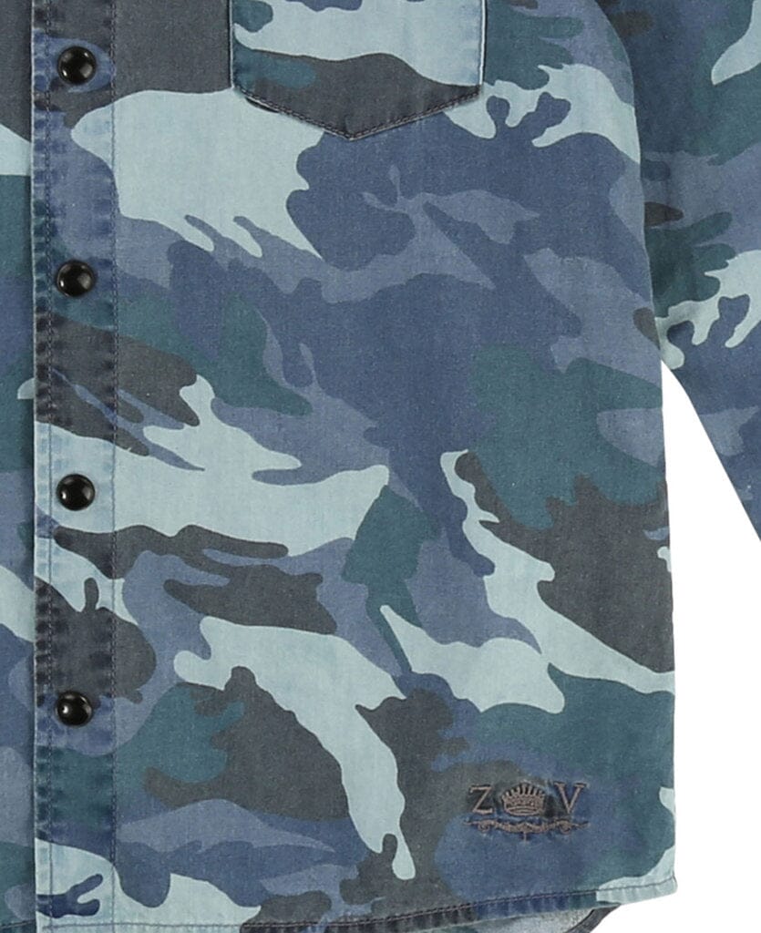 Zadig & Voltaire Hemd mit Camouflage blau Hemd Zadig & Voltaire