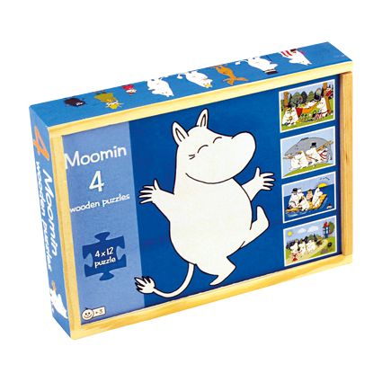Barbo Toys Moomin - 4 wooden puzzles Holzpuzzles Spiele BARBO TOYS