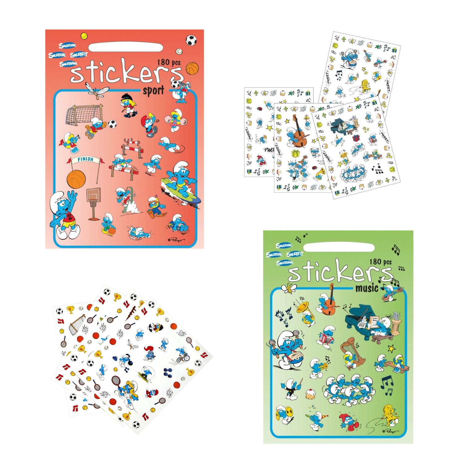 Barbo Toys Mega Schlümpfe Sticker Set 360 Aufkleber Sticker / Aufkleber Coolkids-Store