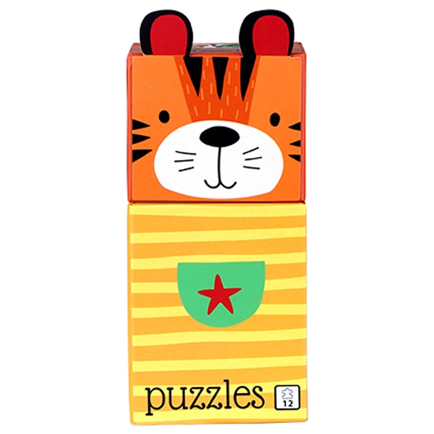 Barbo Toys Tiger- 6 Puzzles a 2 Teile Spiele BARBO TOYS