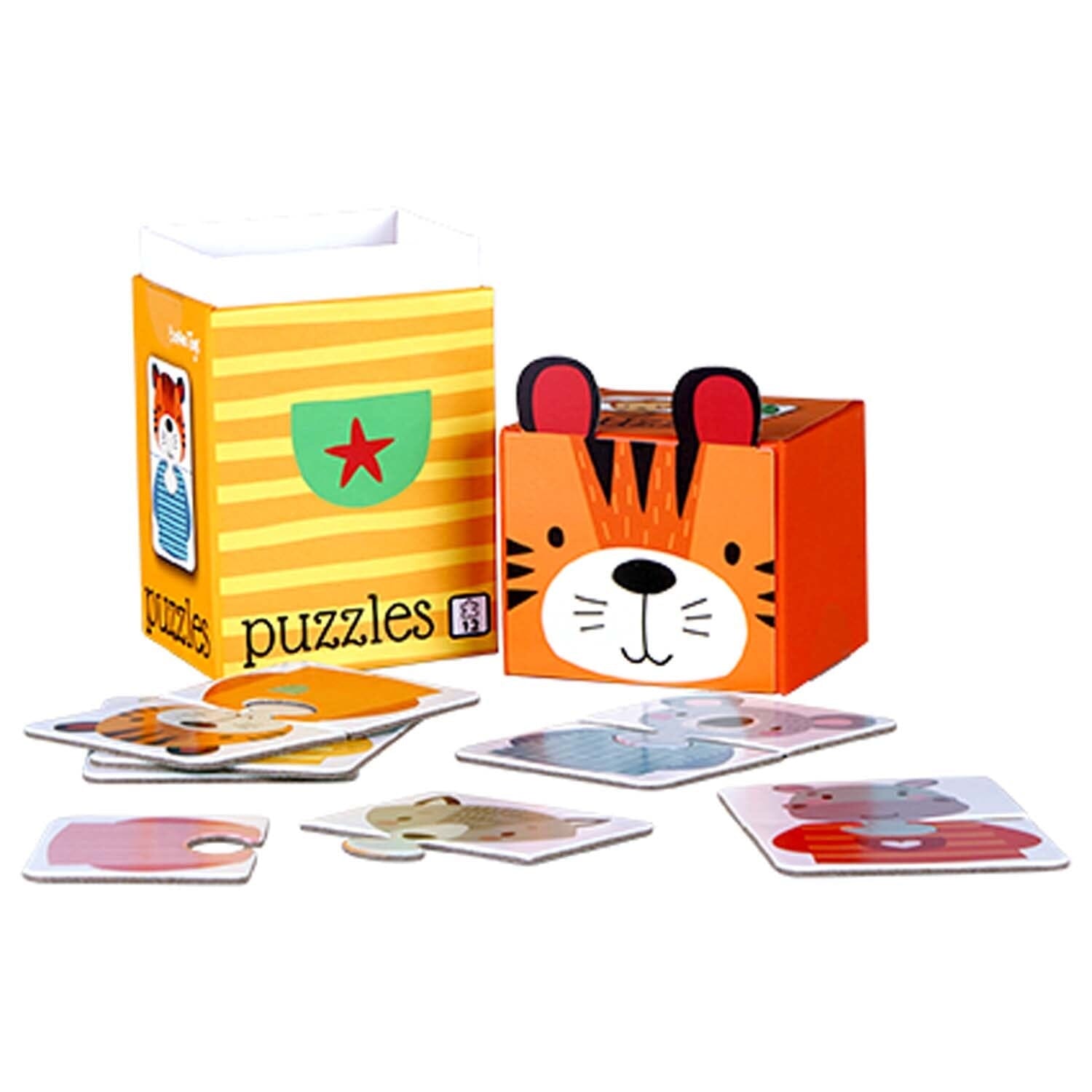 Barbo Toys Tiger- 6 Puzzles a 2 Teile Spiele BARBO TOYS