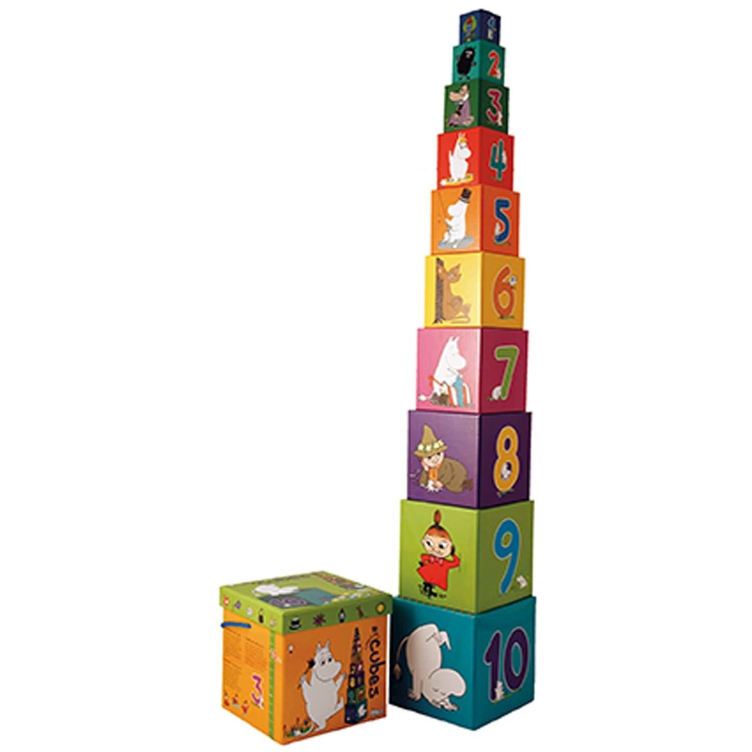 Barbo Toys Moomin Stapelset mit 10 Stapelwürfel Stapelspiel BARBO TOYS