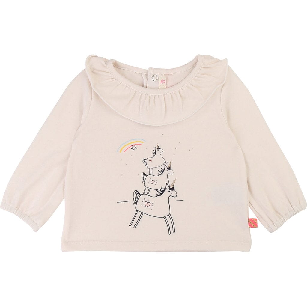 Billieblush Baby Longsleeve Einhörner und Regenbogen Langarmshirt Billieblush