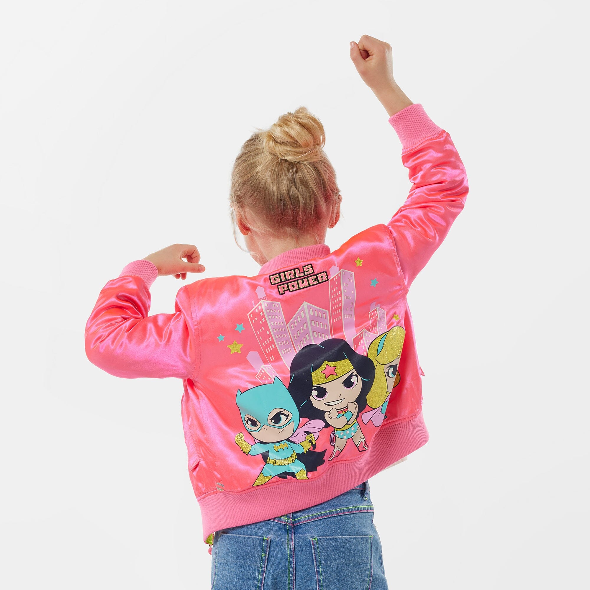 Billieblush süße Bomberjacke pink mit Comic-Design Jacke Billieblush