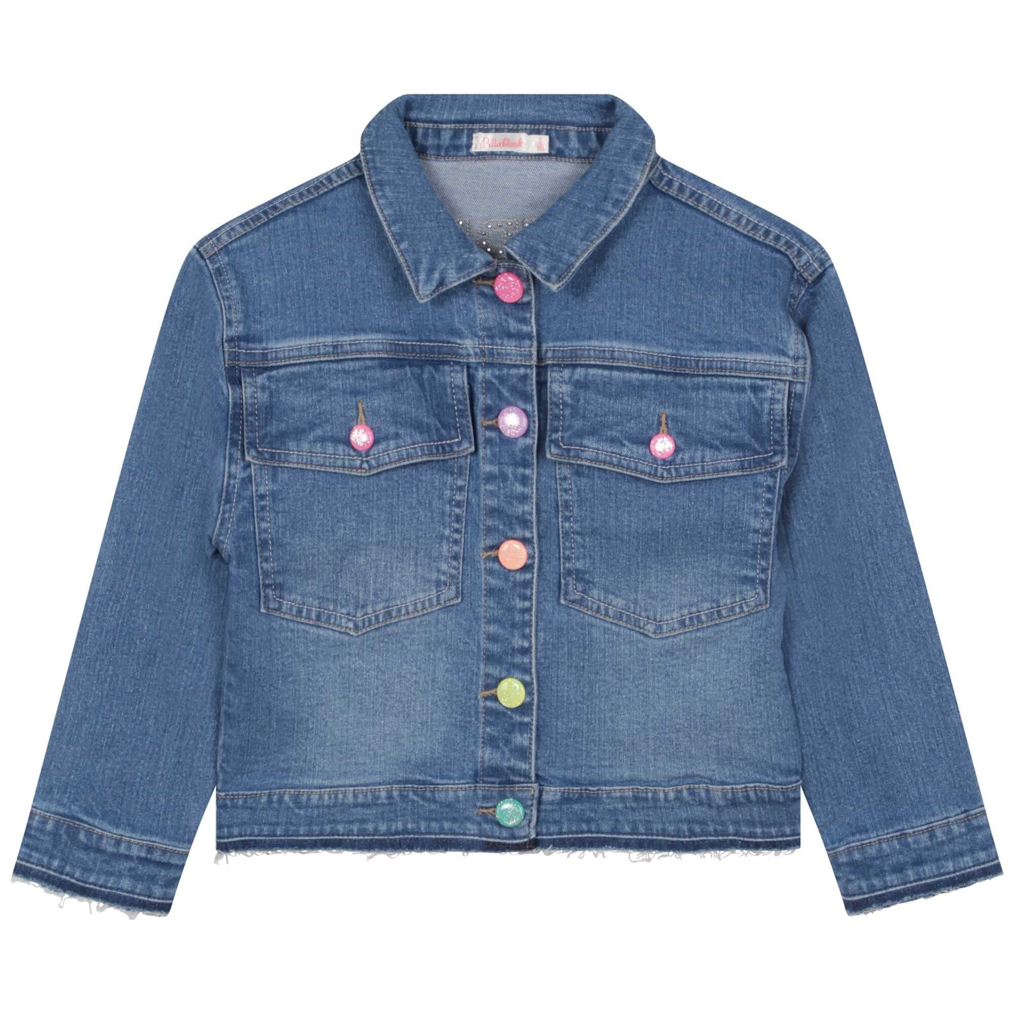 Billieblush coole "Einhorn" Jeansjacke blau Jacke Billieblush
