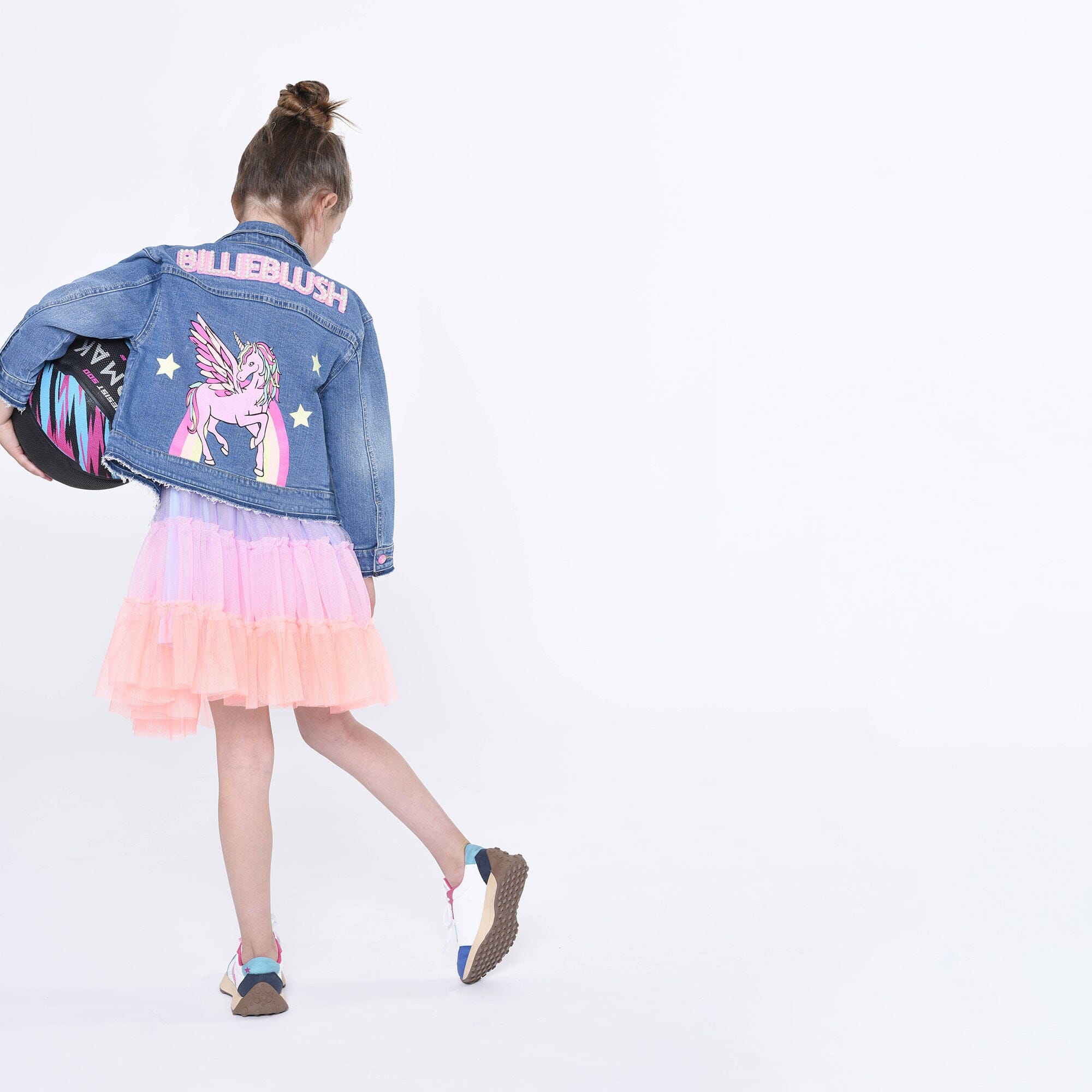 Billieblush coole "Einhorn" Jeansjacke blau Jacke Billieblush