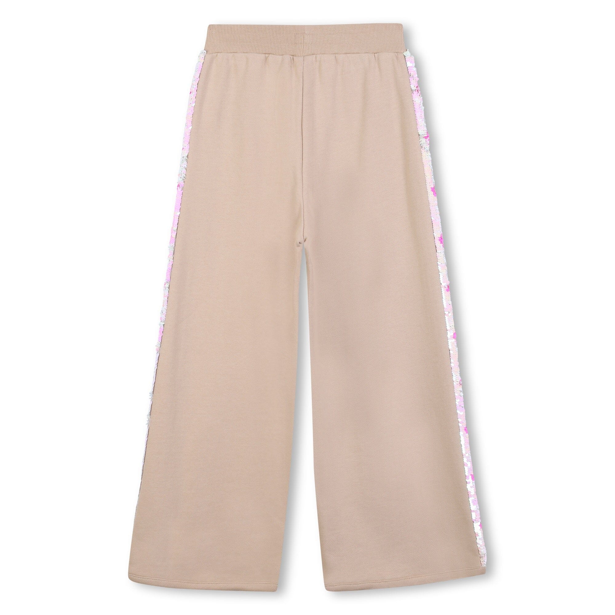 Billieblush Jogginghose beige mit rosa Pailletten Glanz für kleine Fashionistas Jogginghose Billieblush