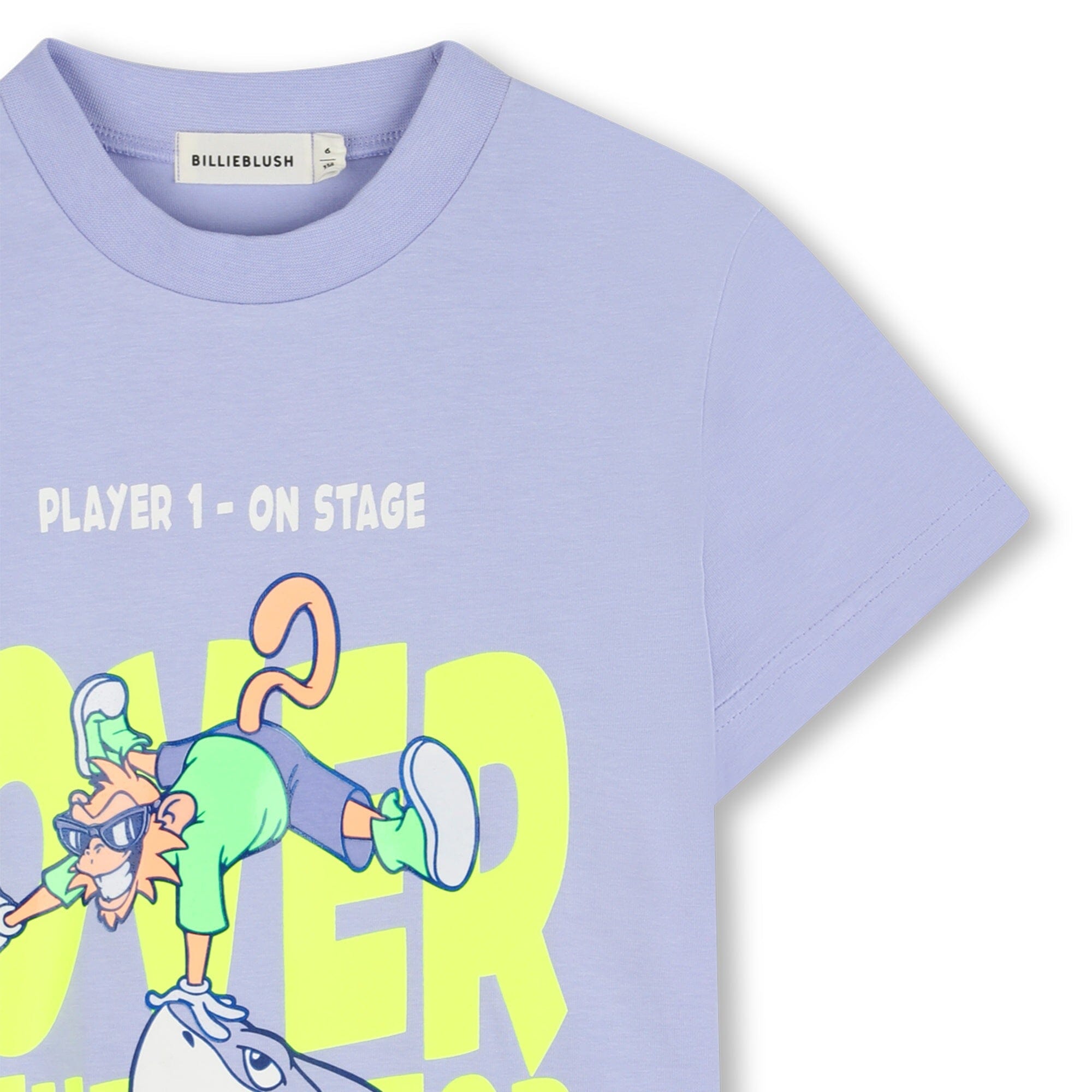 BILLIEBLUSH Jungen Kurzarm-T-Shirt – Engel Blau („Over the Top“ Print) T-Shirt Billieblush