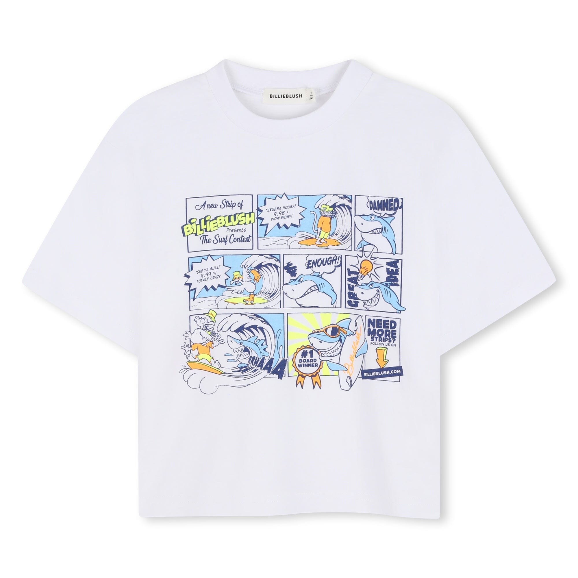 BILLIEBLUSH Jungen Kurzärmeliges T-Shirt – Weiß (Comic-Print) T-Shirt Billieblush 4 Jahre ( 98-104 )