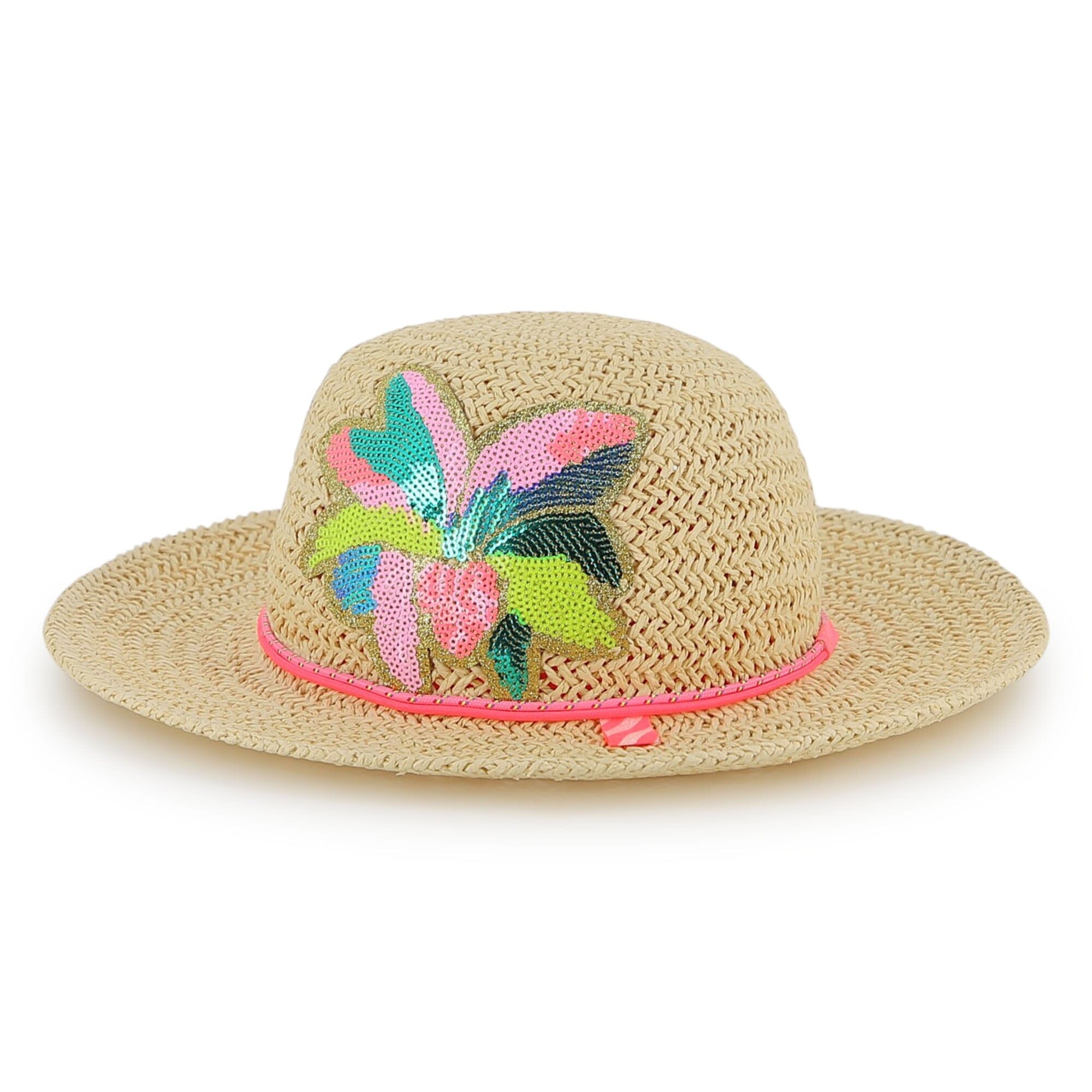 Billieblush Kids Sommerhut mit Pailletten – Bunt Sonnenhut Billieblush 52 cm ( 4-6 Jahre )