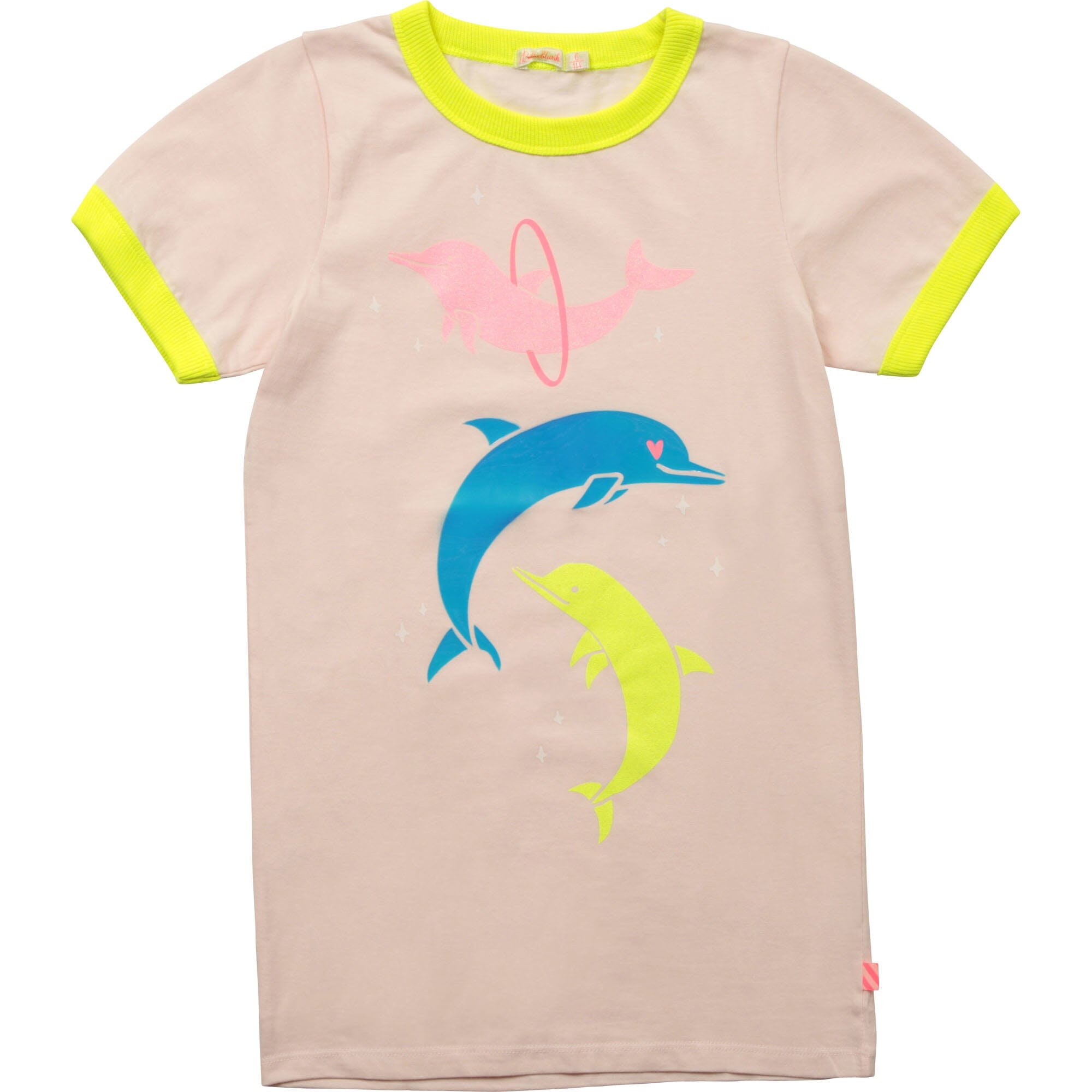 Billieblush Shirtkleid Kleid Delphine rosa und Neon-Farben T-Shirt Billieblush