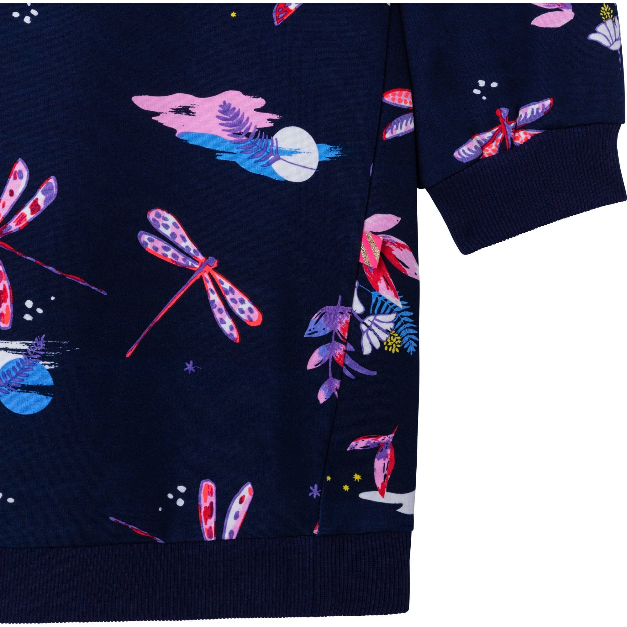 Billieblush Sweat-Kleid Sweatshirtkleid blau Libellen Kleid Billieblush