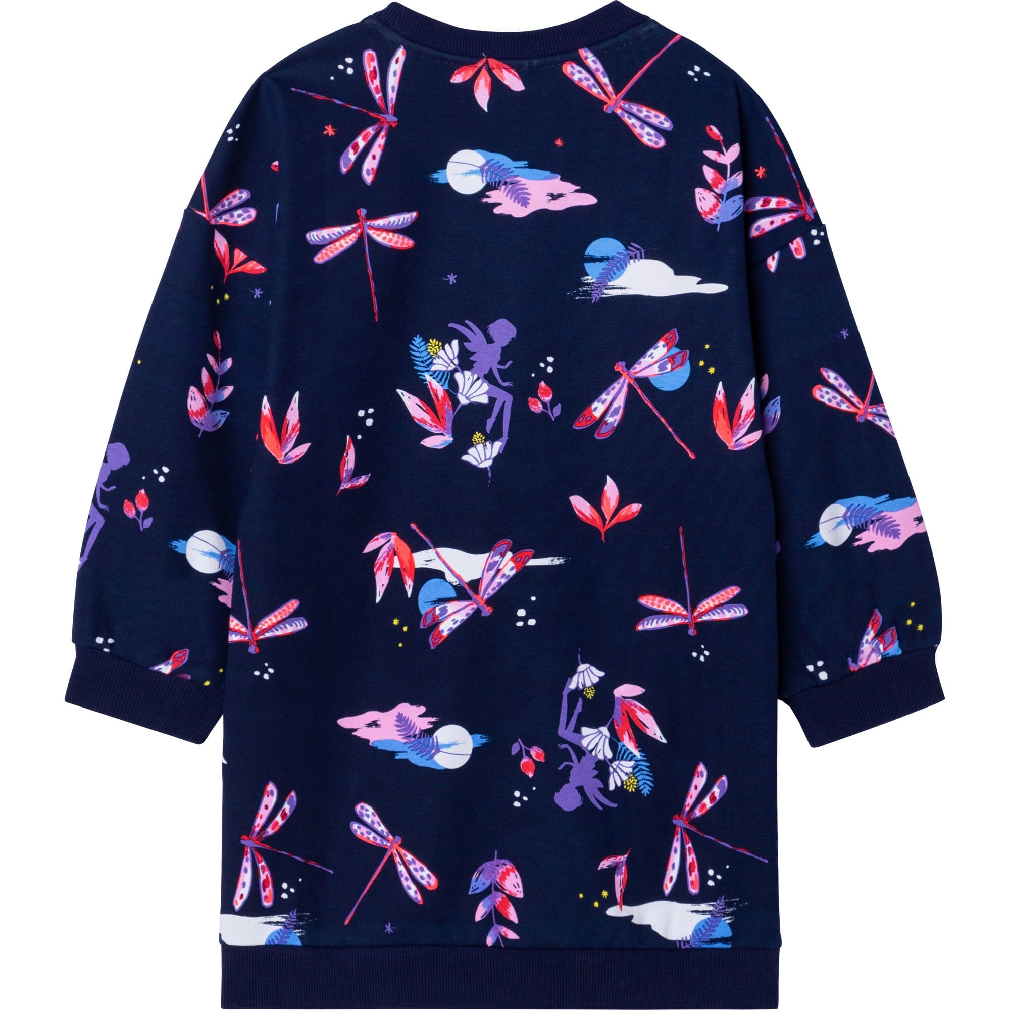 Billieblush Sweat-Kleid Sweatshirtkleid blau Libellen Kleid Billieblush